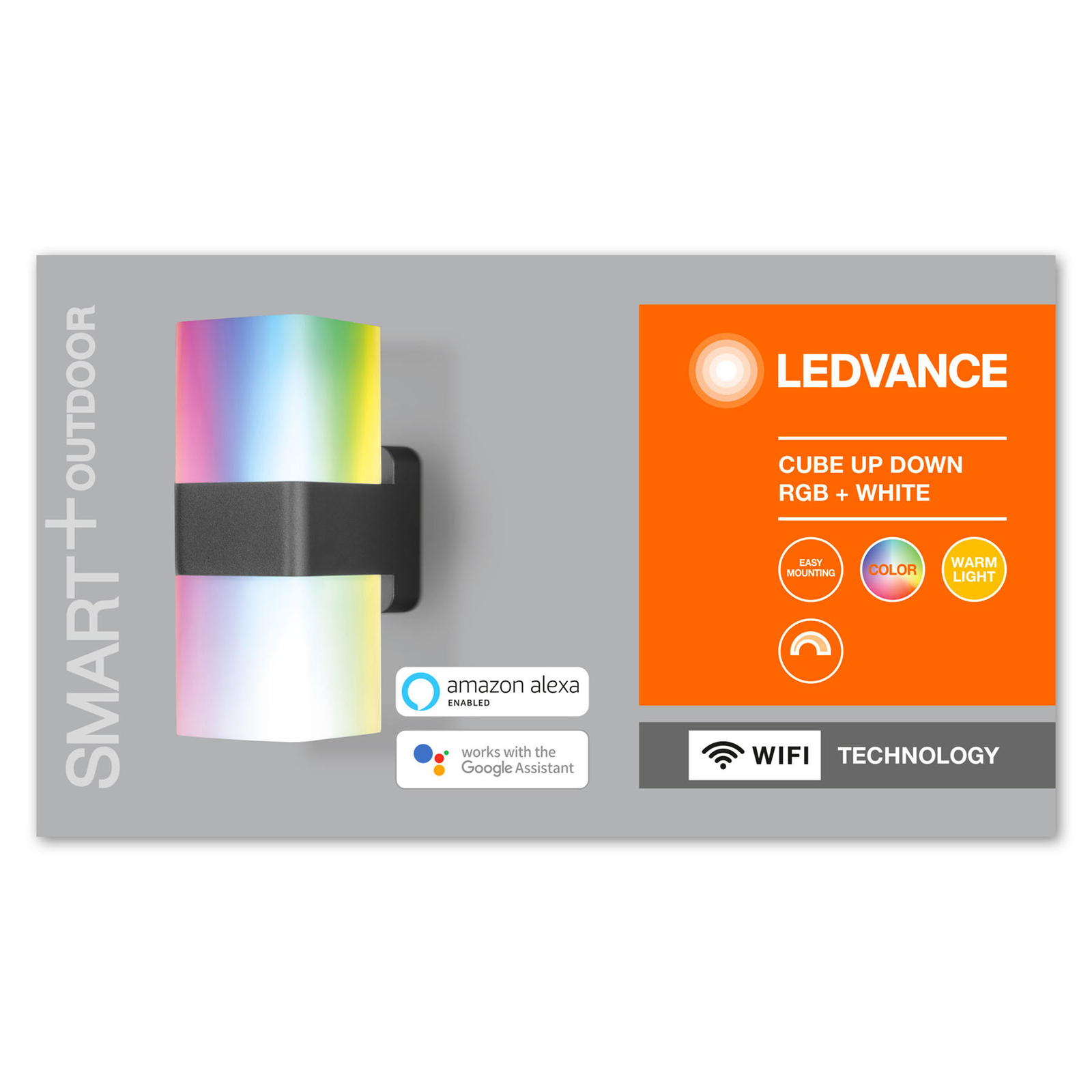 LEDVANCE SMART+ WiFi Cube-seinälamppu RGBW up/down