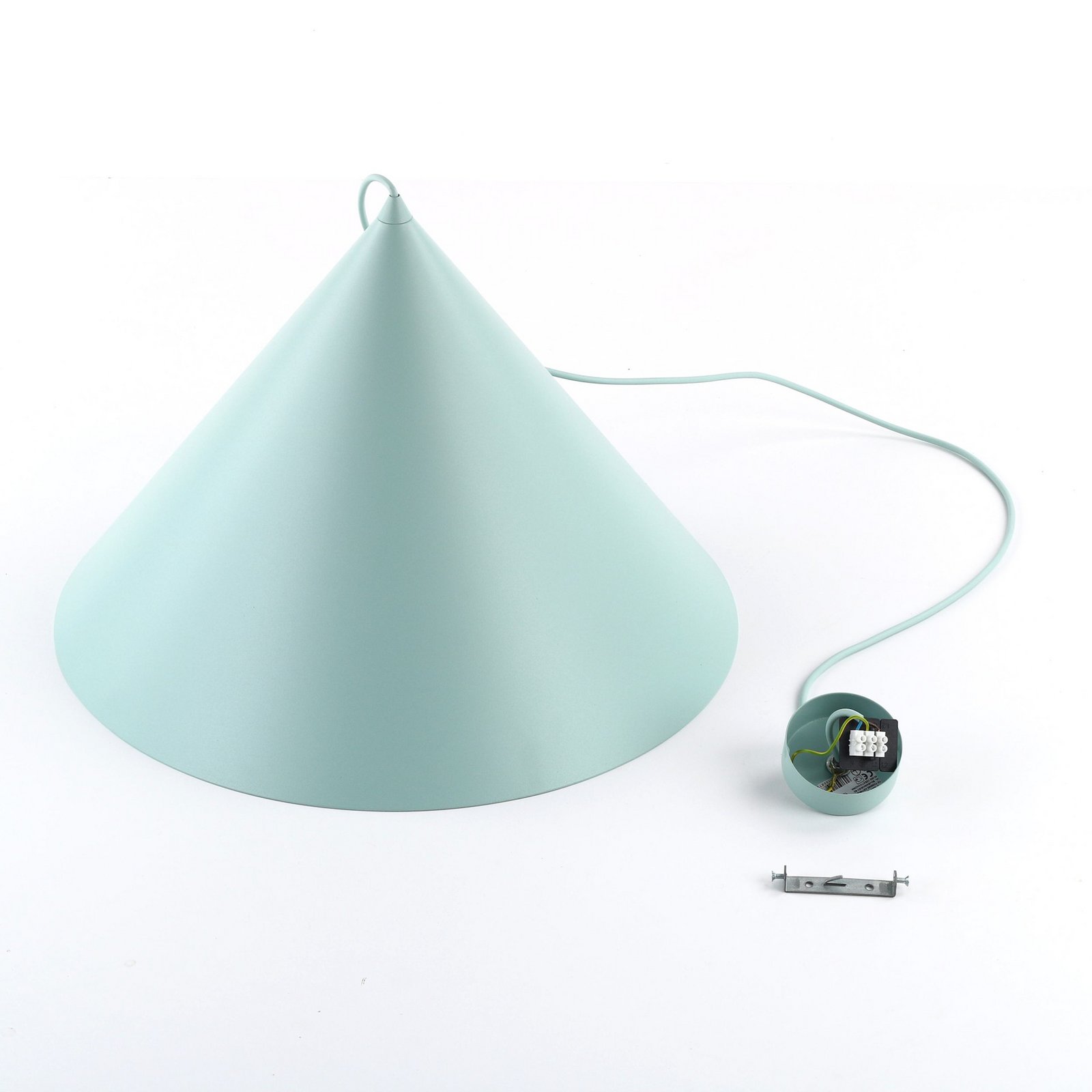 Cono pendant light, 1-bulb, Ø 50 cm, mint, E27