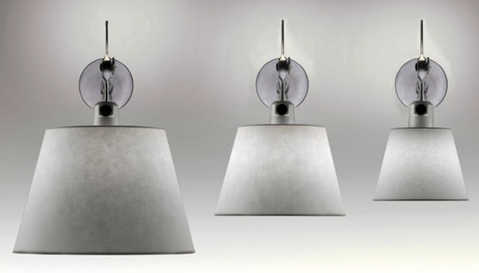 Tolomeo Parete Diffusore Wandlampe, grau, Ø 24 cm Artemide - Wohnzimmer - Aluminium