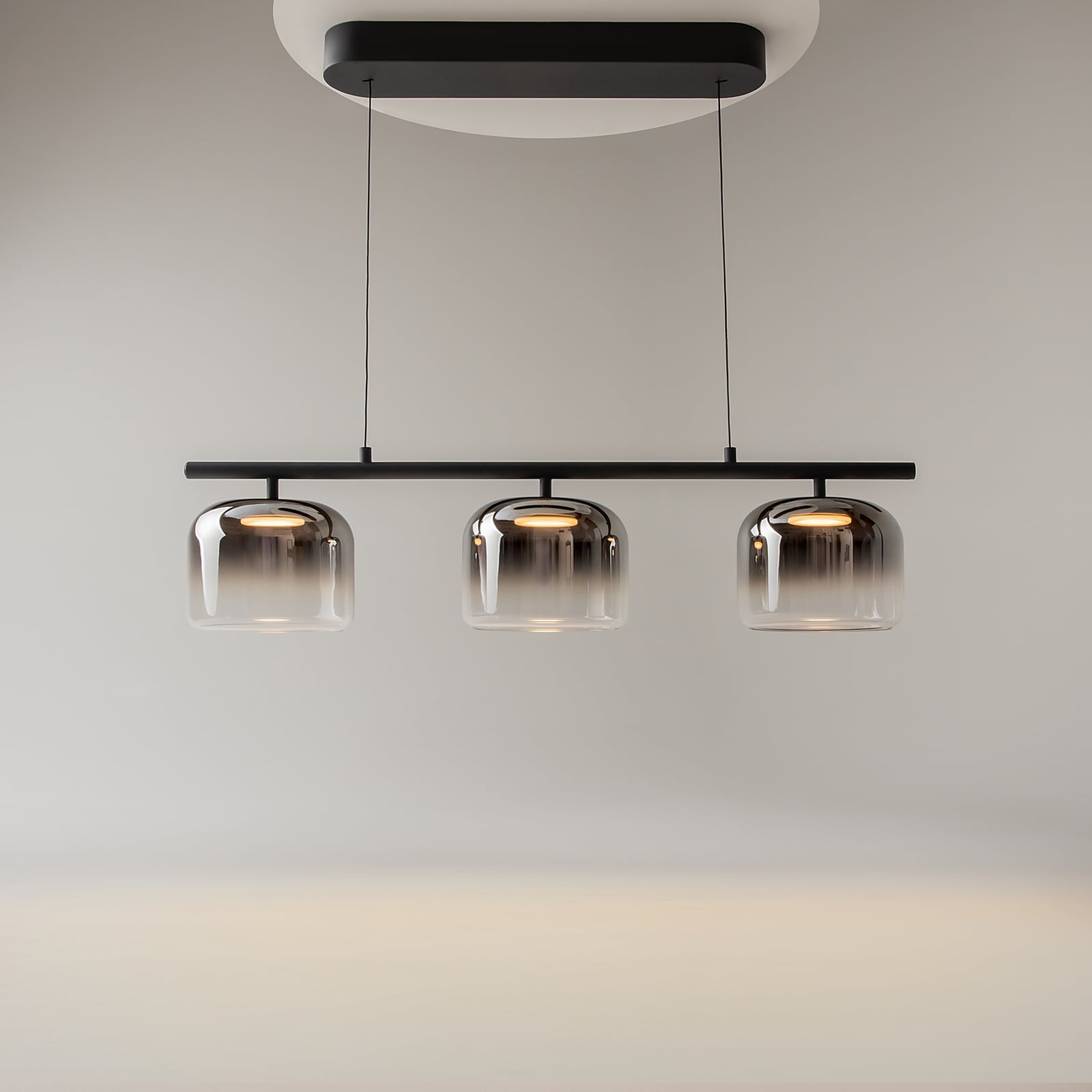 Maytoni LED-Hängeleuchte Spirito, 3-flammig, rauchgrau, dim