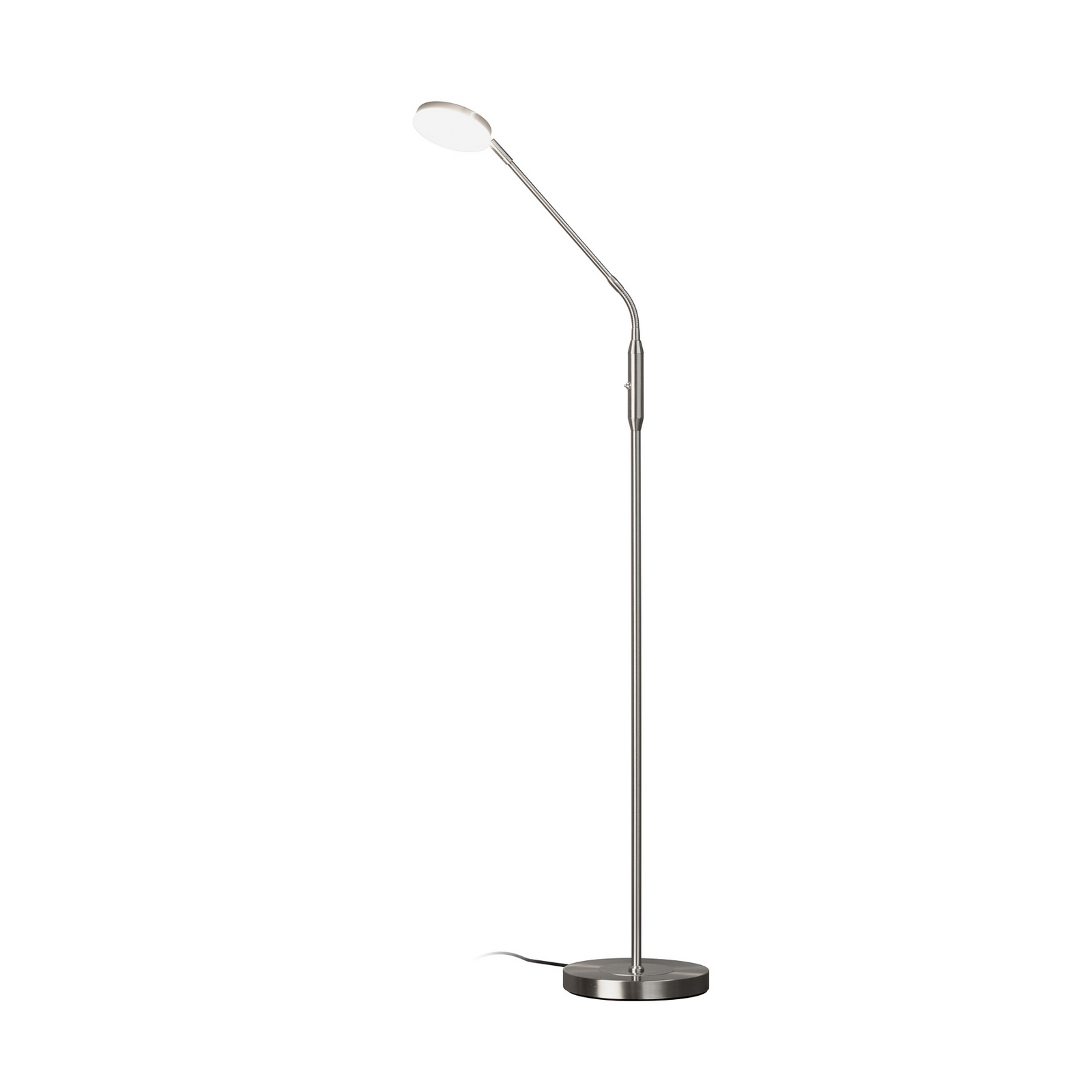 Sorento nickel LED floor lamp, height 138 cm, CCT, touch dimmer