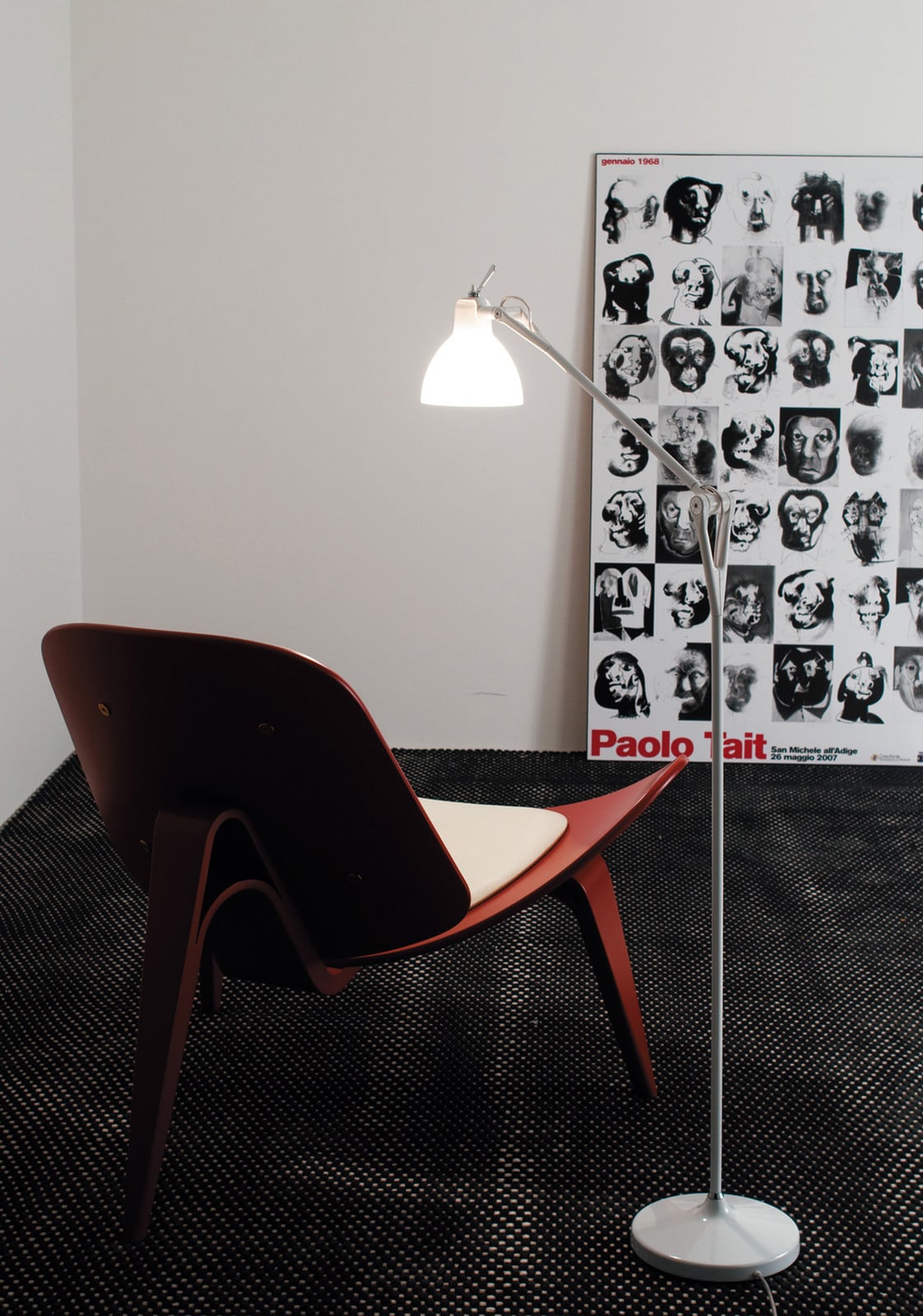Luxy F1 Golvlampa Svart/Blank Vit Rotaliana - Vardagsrum - Metall