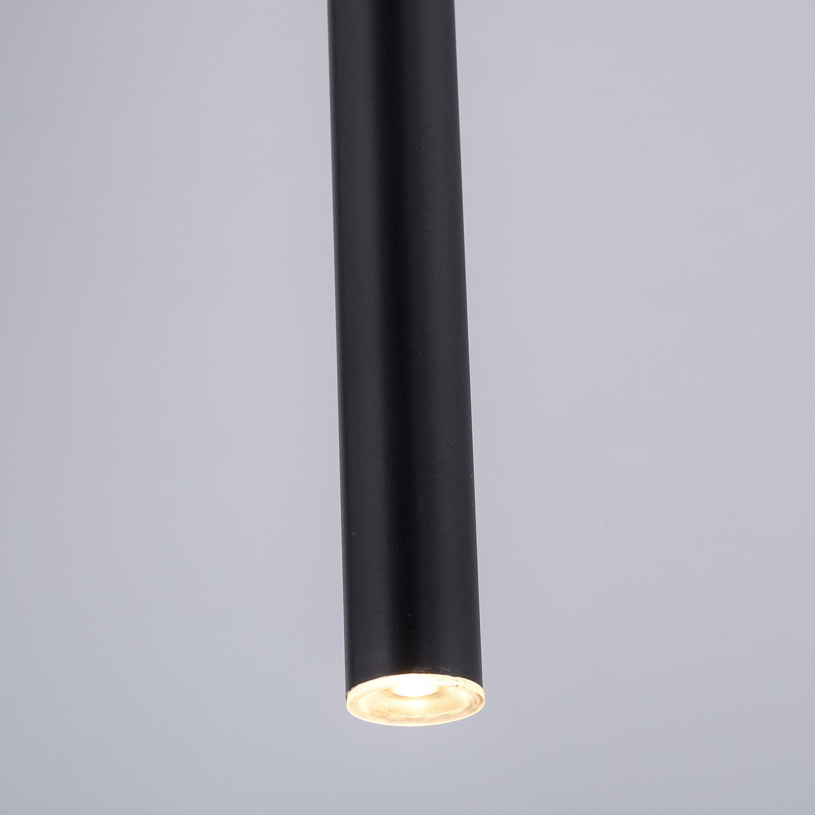 Luminária suspensa Paul Neuhaus Flute LED 1 luz preta