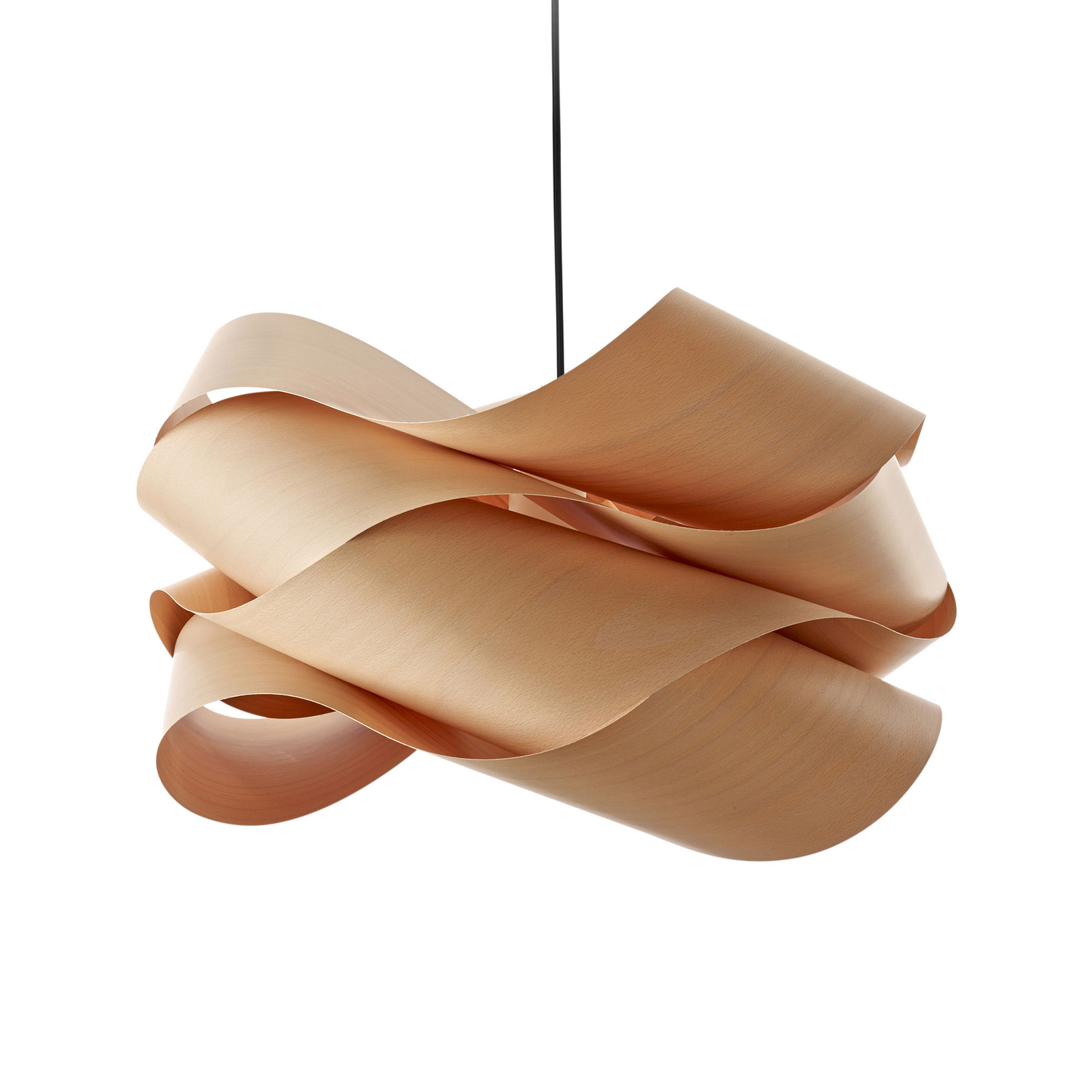 LZF Link Pendel aus Holzfurnier, Kabel schwarz