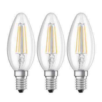 LED-hehkulankalamppu E14 4 W, lämmin valk., 3 kpl