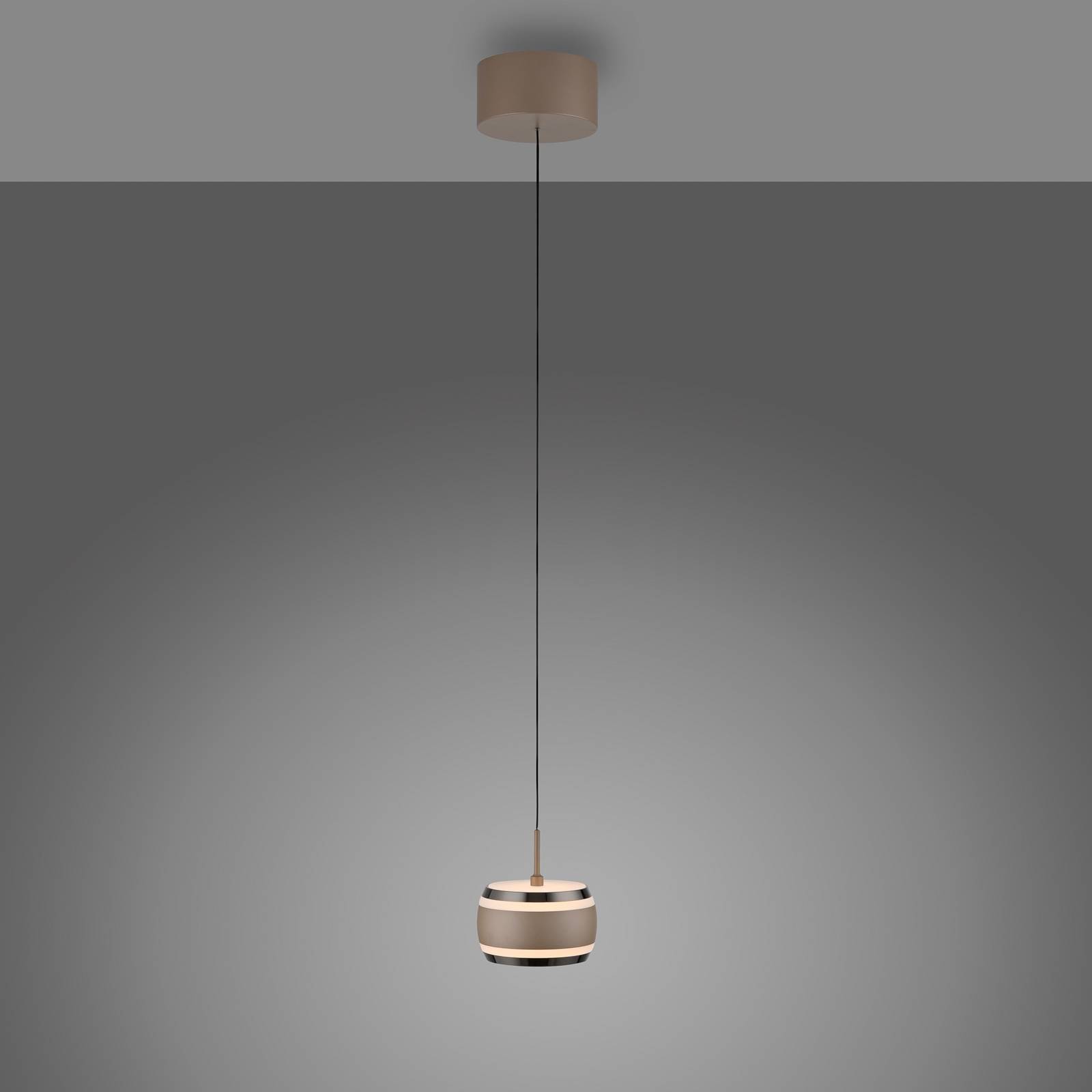 PURE LED-Hängelampe Falling Rings, bronze Ø 13 cm, CCT günstig online kaufen