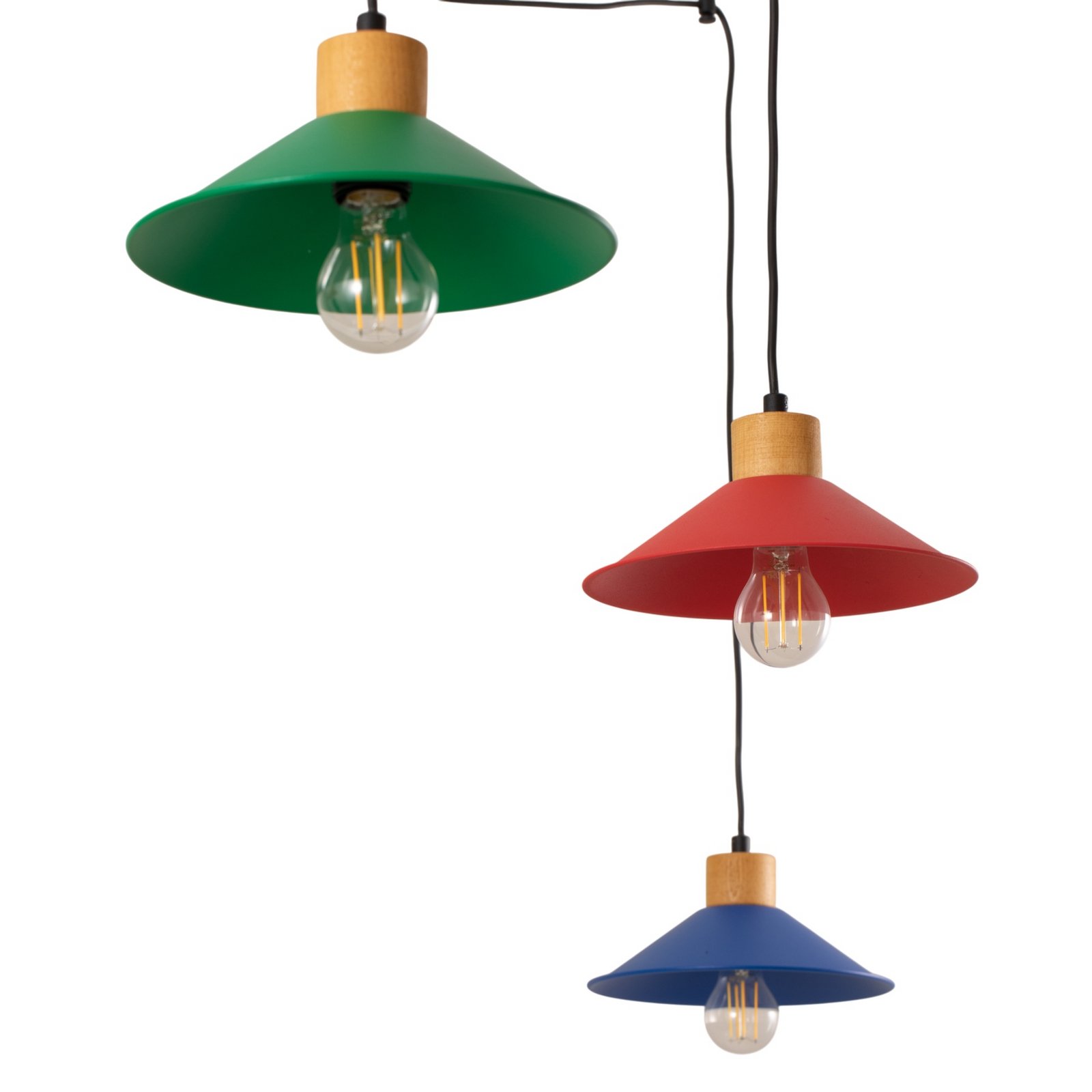 Candeeiro suspenso Manavgat, 6 lâmpadas, multicolor, comprimento 144 cm Candeeiro suspenso Manavgat, 6 lâmpadas, multicolor, comprimento 144 cm