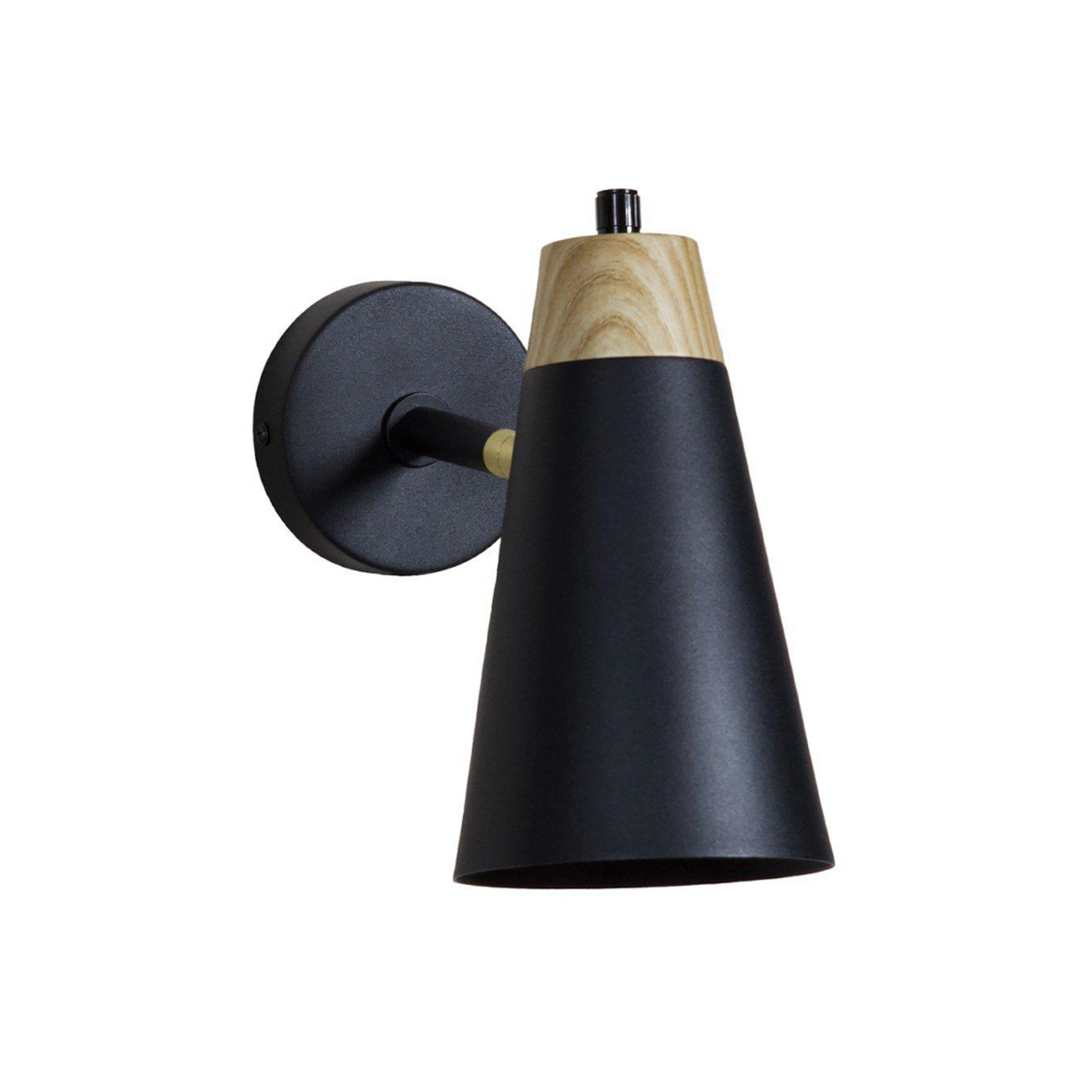 Applique murale PR Home Wien, noire, hauteur 22 cm, GU10, fiche