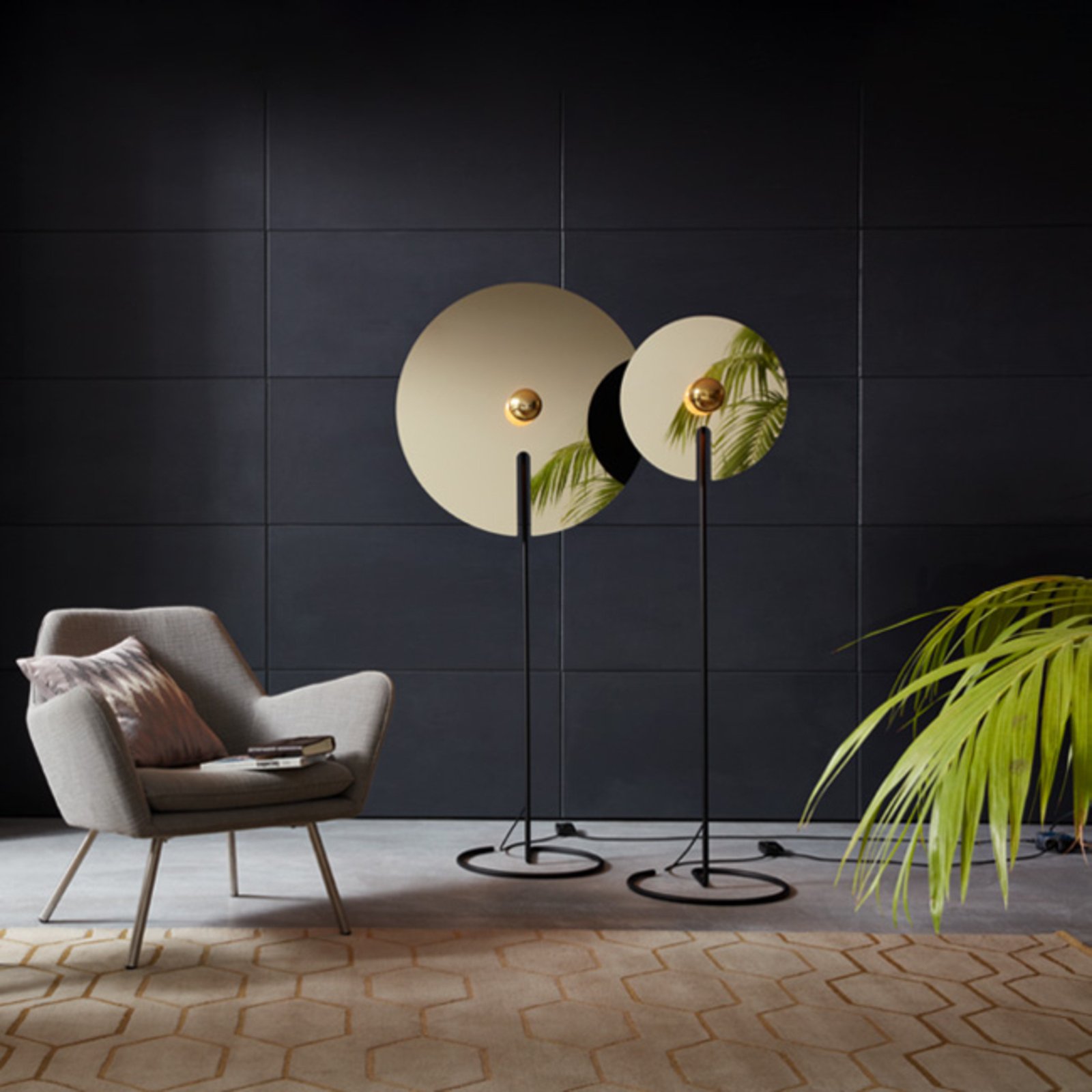 WEVER & DUCRÉ Mirro floor lamp 2.0 black/gold