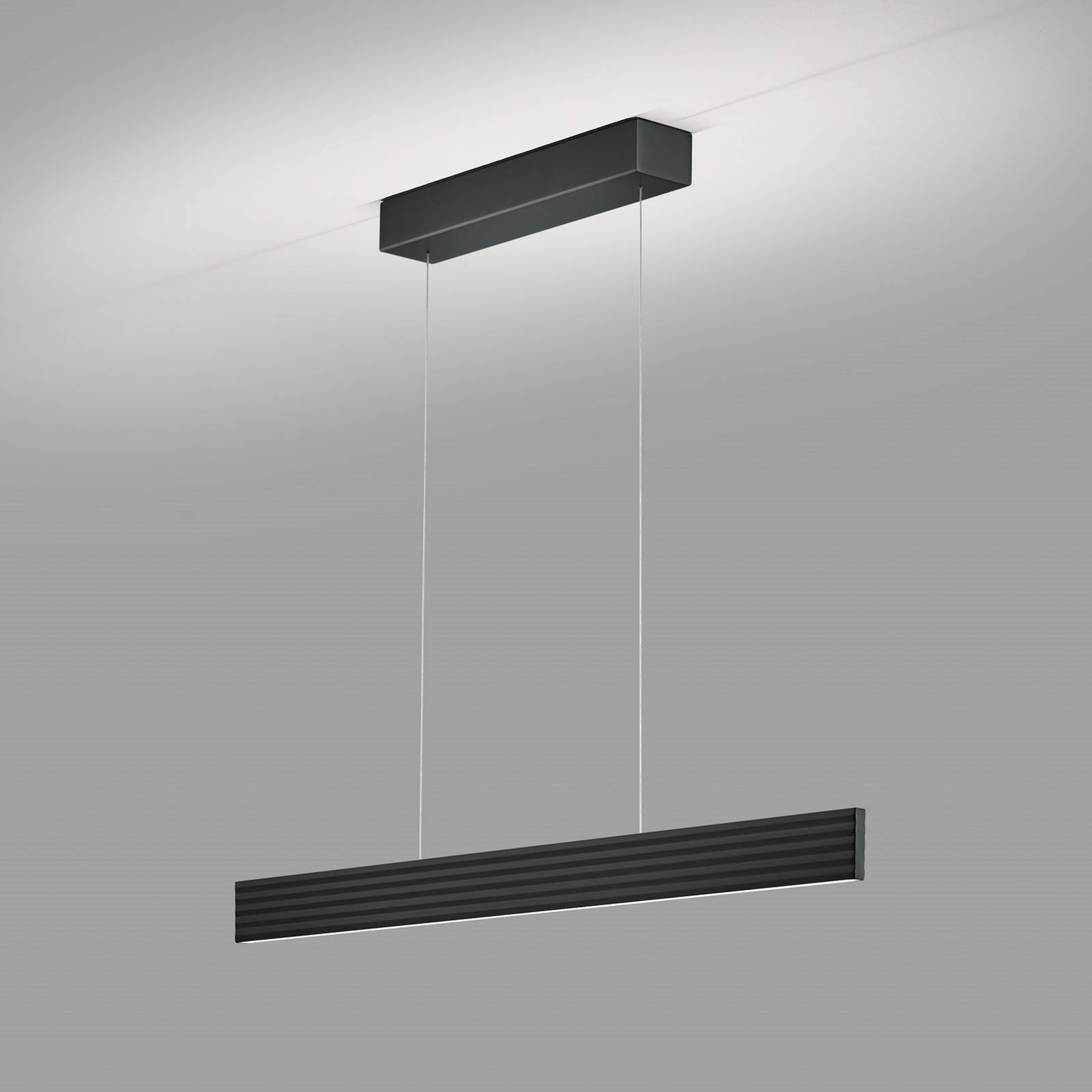Knapstein LED-hänglampa Fara upp/ner längd 92cm svart