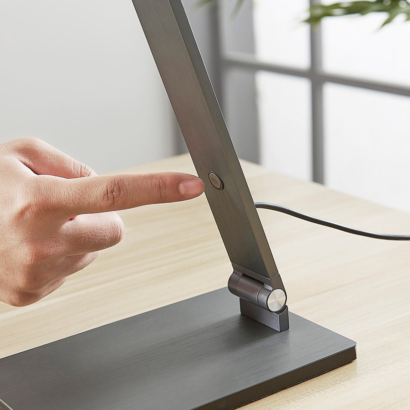 Mion LED Table Lamp Dim. Blue Grey - Lucande