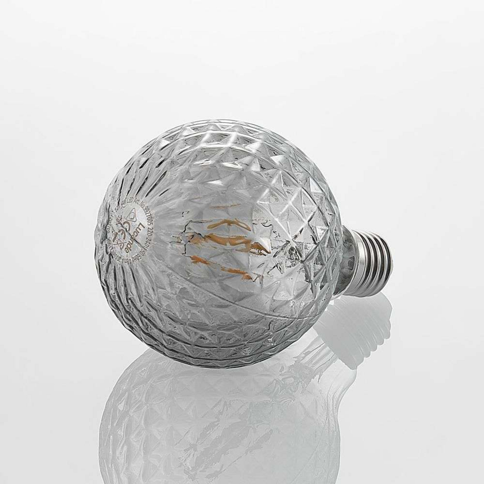 Lampadina LED 4W Smoke Facet G95 Dimmerabile E27 - Lucande