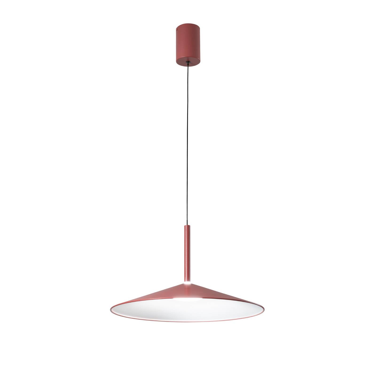 Luce Ambiente Design LED-hänglampa Khan, röd, Ø 48 cm, metall, CCT
