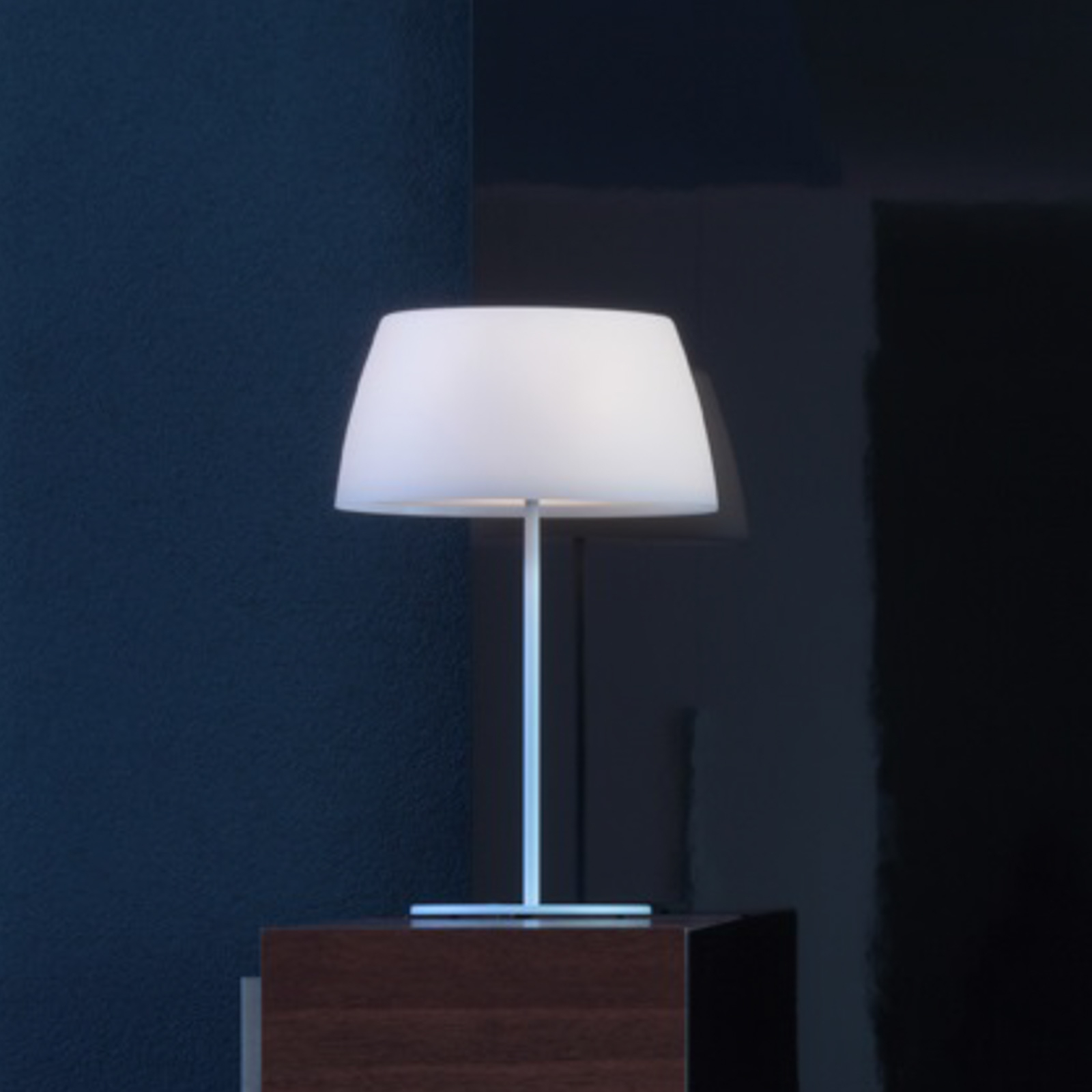 Prandina Ginger T30 asztali lámpa, fehér, Ø 36 cm