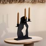 ferm LIVING Candlestick Erode, black, aluminium