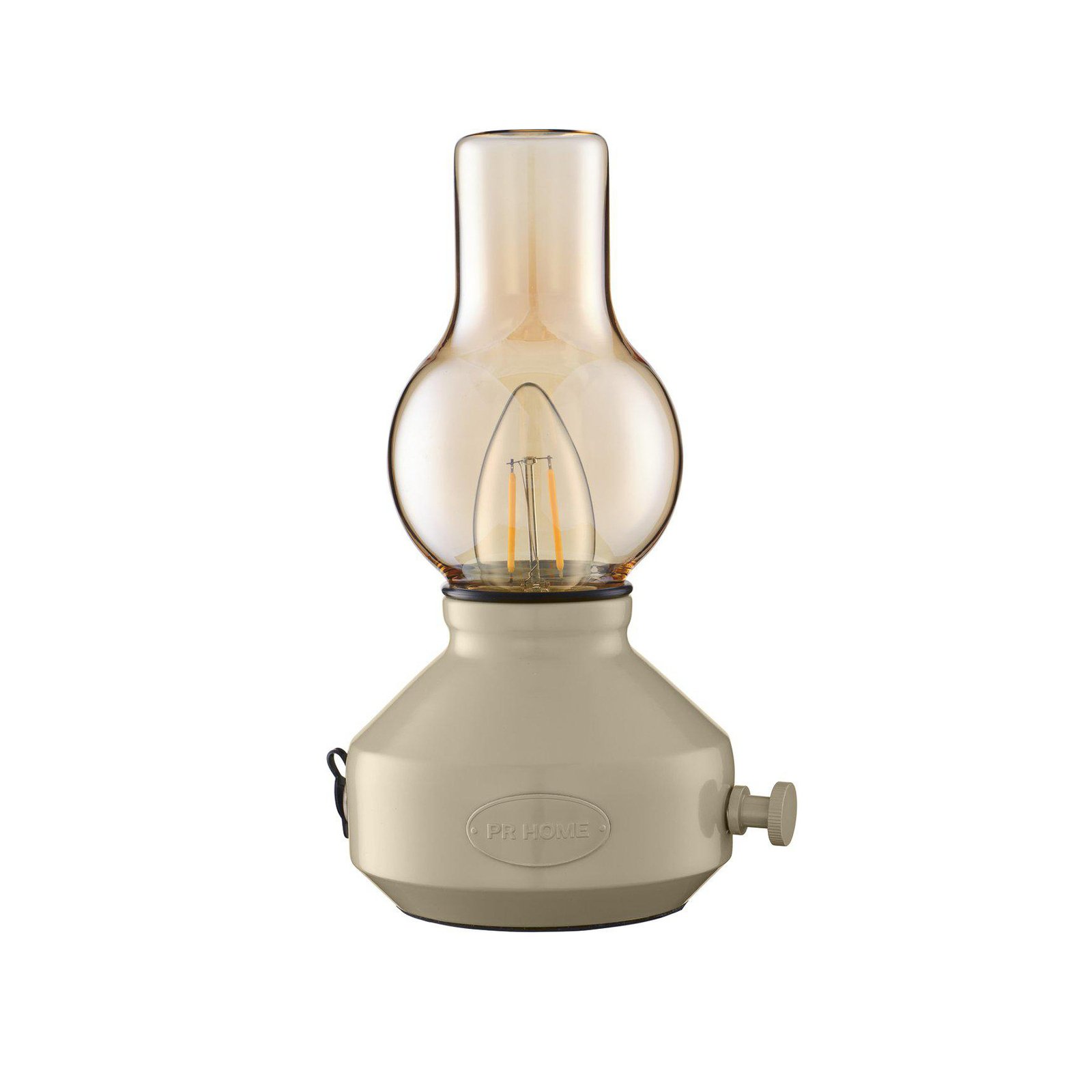 PR Home uzlādējams LED terases apgaismojums Glimt, bēšs, IP44 21,3 cm