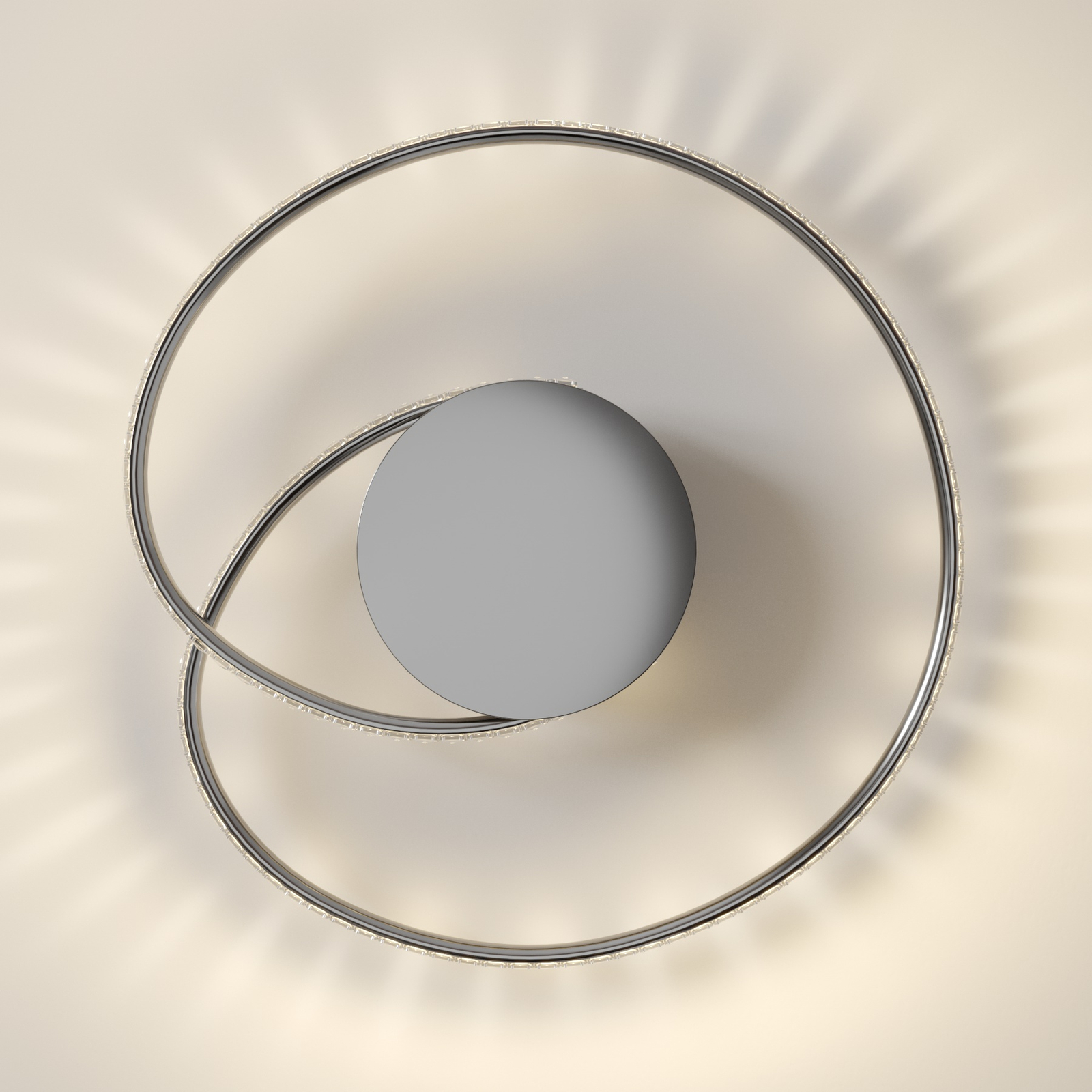 Lindby Joline LED stropní světlo, krystal, 45 cm