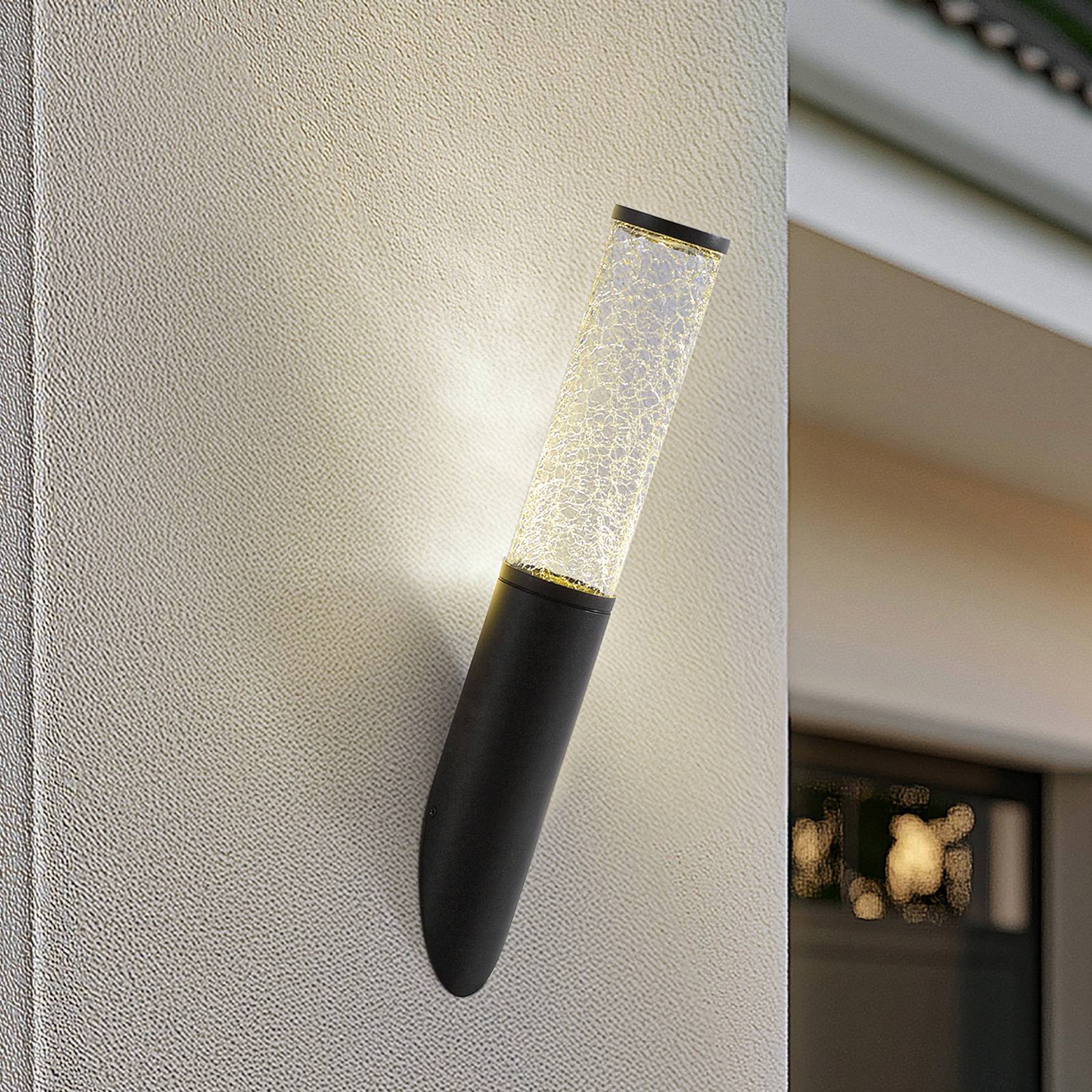 Lindby Außenwandleuchte Gavros, 45 cm, schwarz, Aluminium günstig online kaufen
