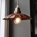 PR Home hanging light Ester, terracotta, Ø 24 cm, iron plug