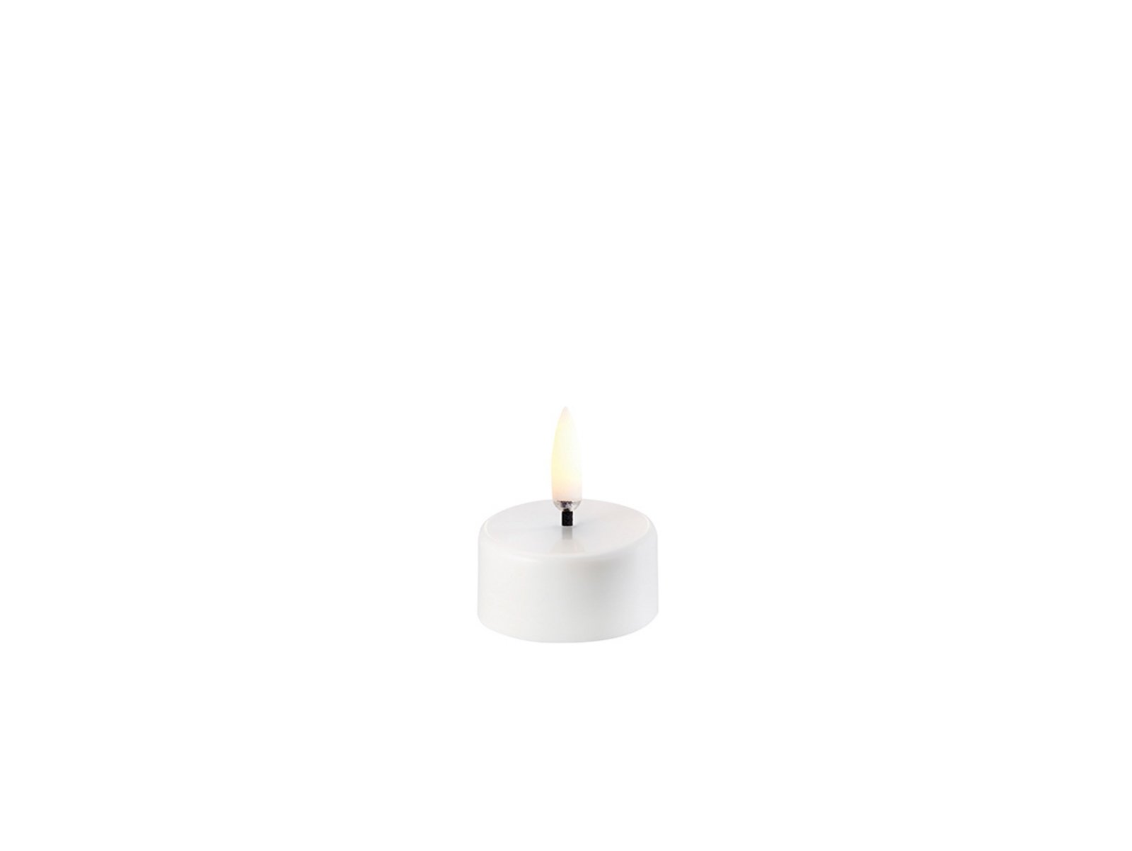 Tealight LED w/Battery 3,9 x 2,1 cm White Plain - Uyuni Lighting