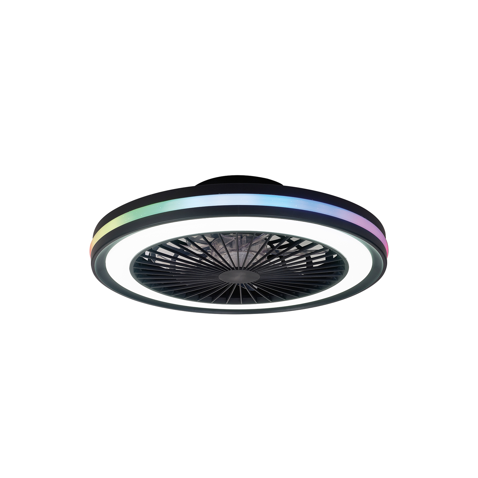 Ventilador de techo LED Gamer negro DC silencioso Ø 47 cm CCT RGB