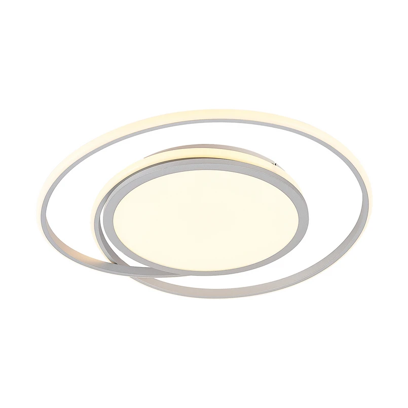 Lucande – Noud Deckenleuchte Dim. M Silver