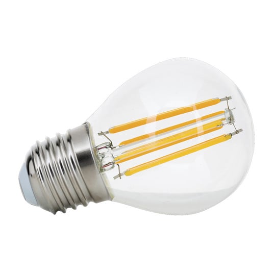 Ampoule LED E27 G45 4,5 W fil transparent 827 dim