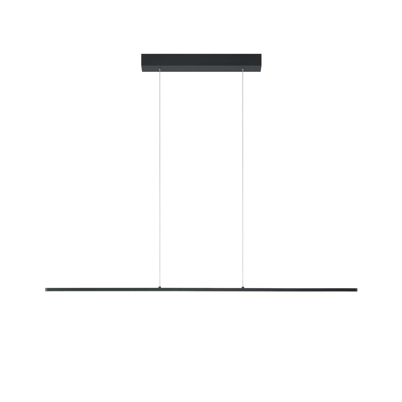 Quitani LED závesné svetlo Margita, dĺžka 118 cm, čierna