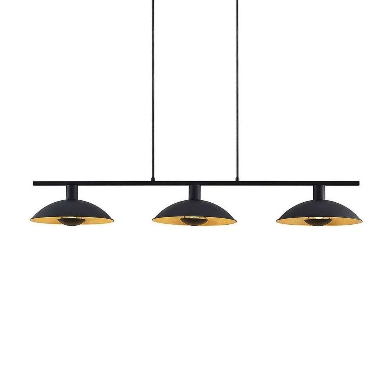 Narisara Long Taklampa Black/Gold - Lindby