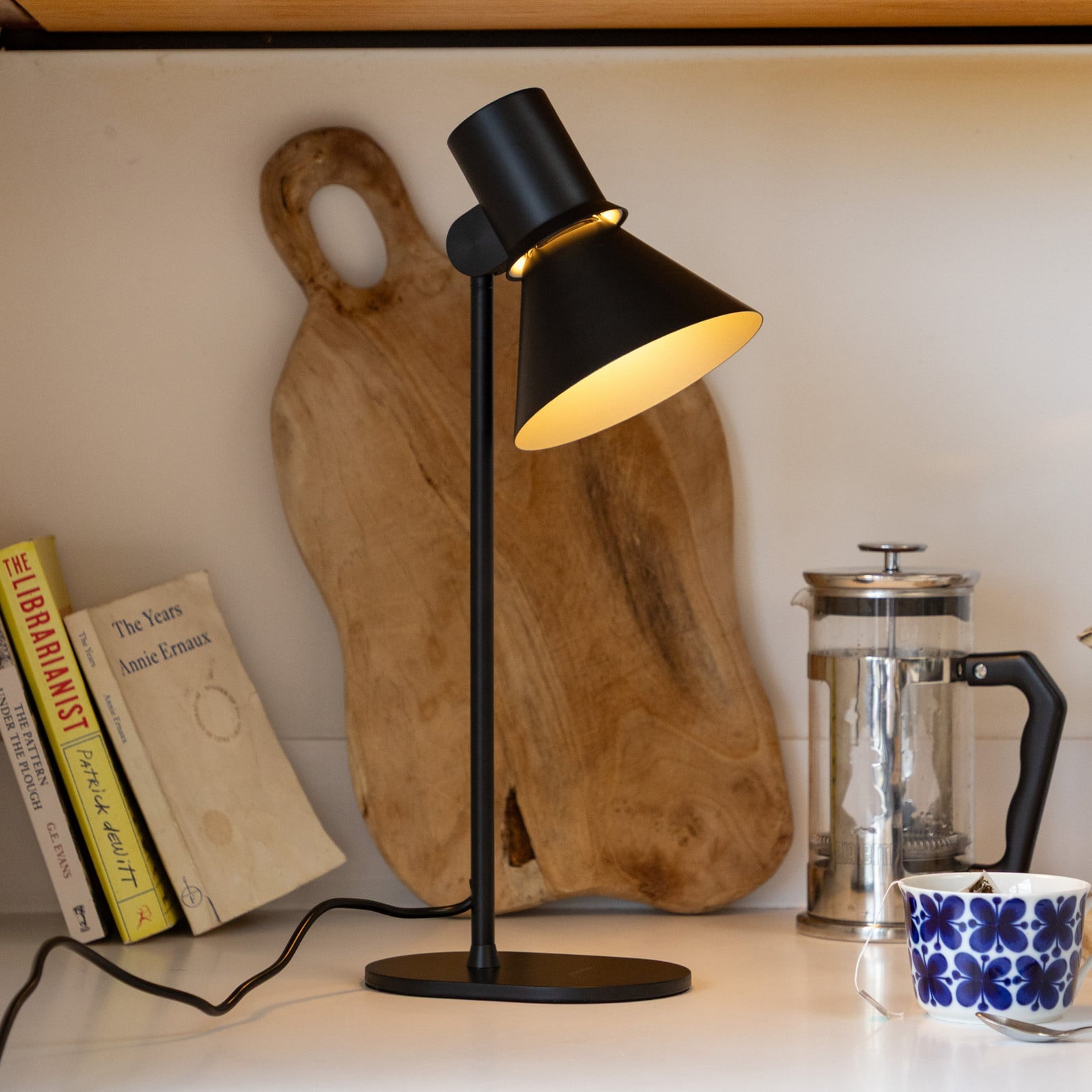 Type 80 T1 bordlampe, matt svart, 48 cm, metall – Anglepoise - Stue - Design - Aluminium - Med skjerm
