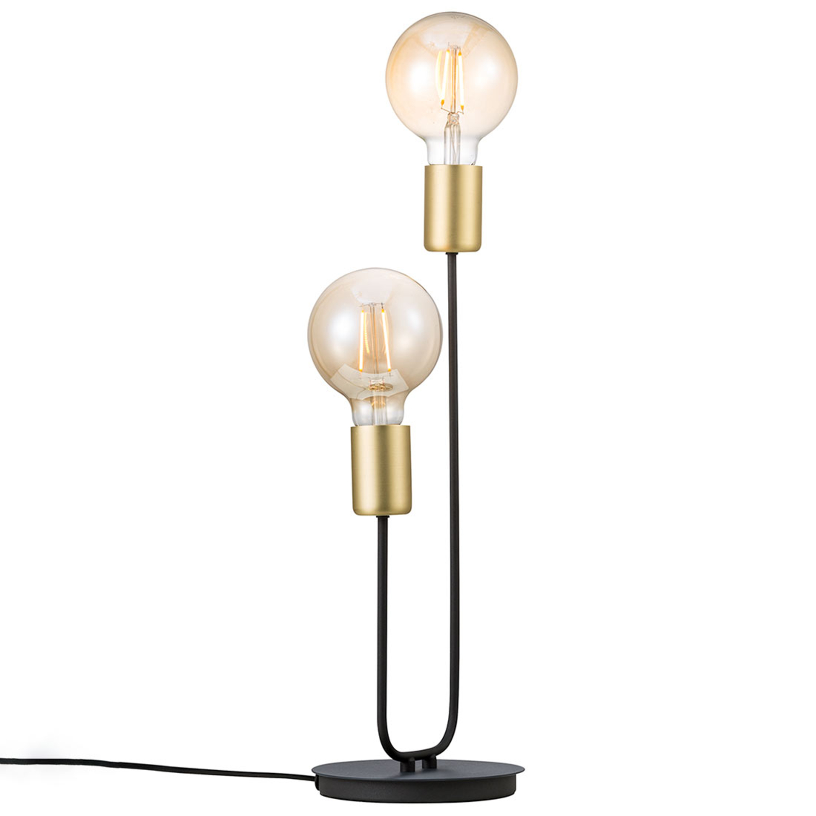 Nordlux Josefine table lamp with two sockets, for Living / Dining Room, metal, E27, 28 W, energy efficiency: A++, H: 44 cm