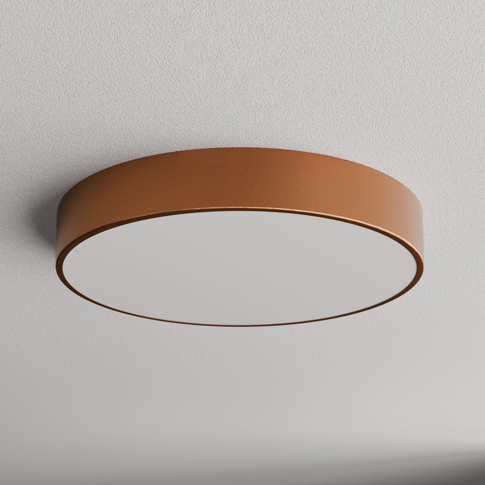 Plafondlamp Cleo 500, koper, sensor, IP54, Ø 50 cm, metaal