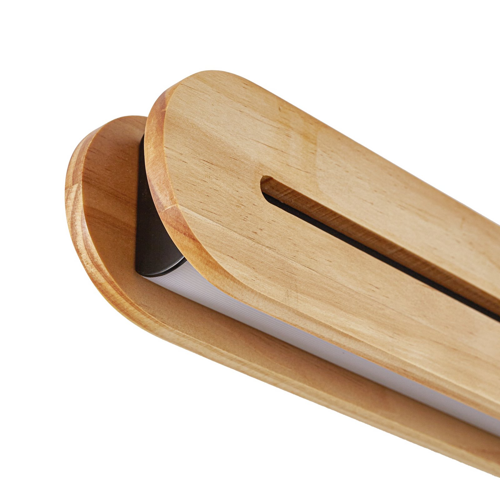 Darnor LED hanglamp, hout, CCT, lengte 100 cm - Lucande Darnor LED hanglamp, hout, CCT, lengte 100 cm - Lucande