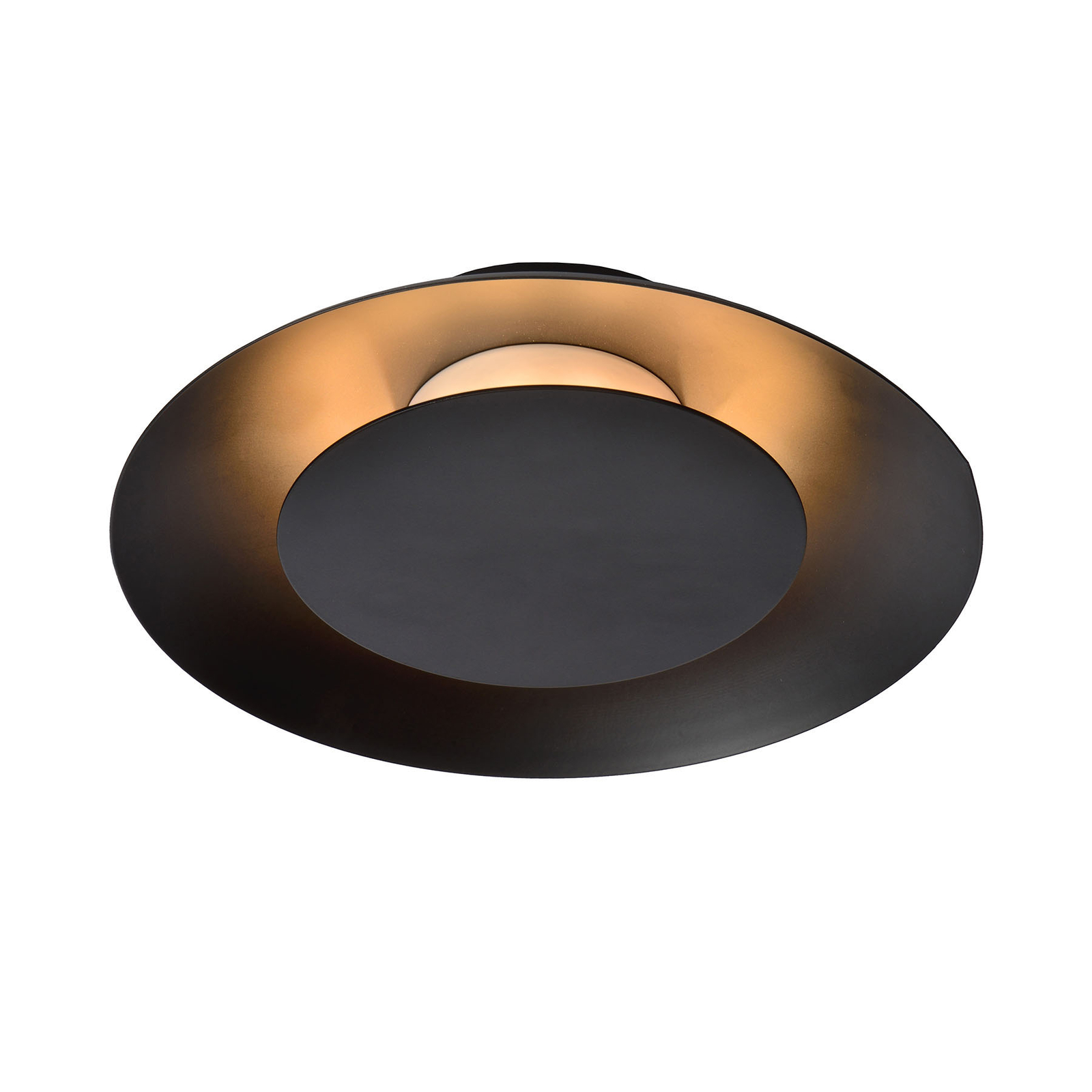 Lampa sufitowa LED Foskal czarna, Ø 21,5 cm