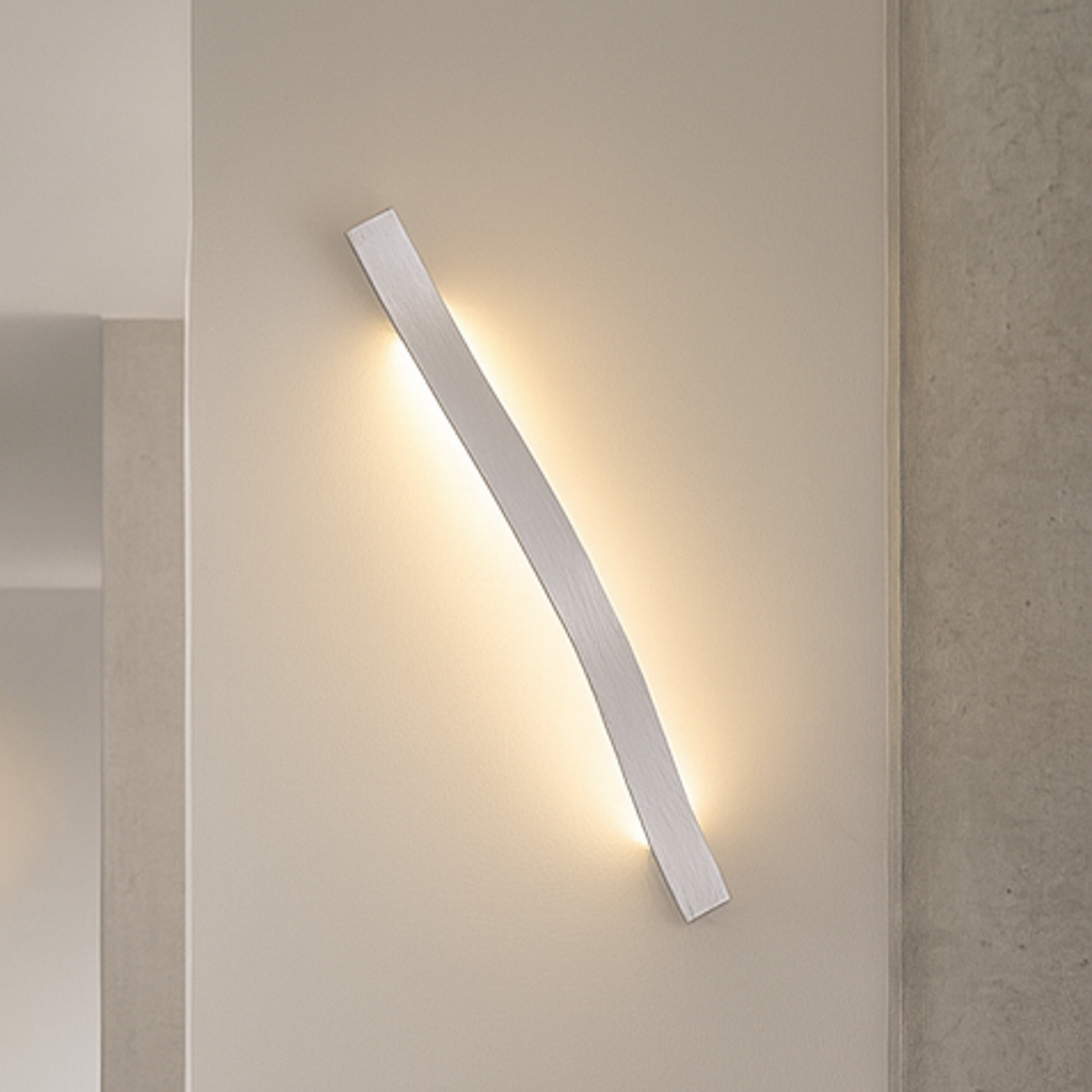 Applique a LED Lindby Alvon, argento, altezza 50 cm, metallo