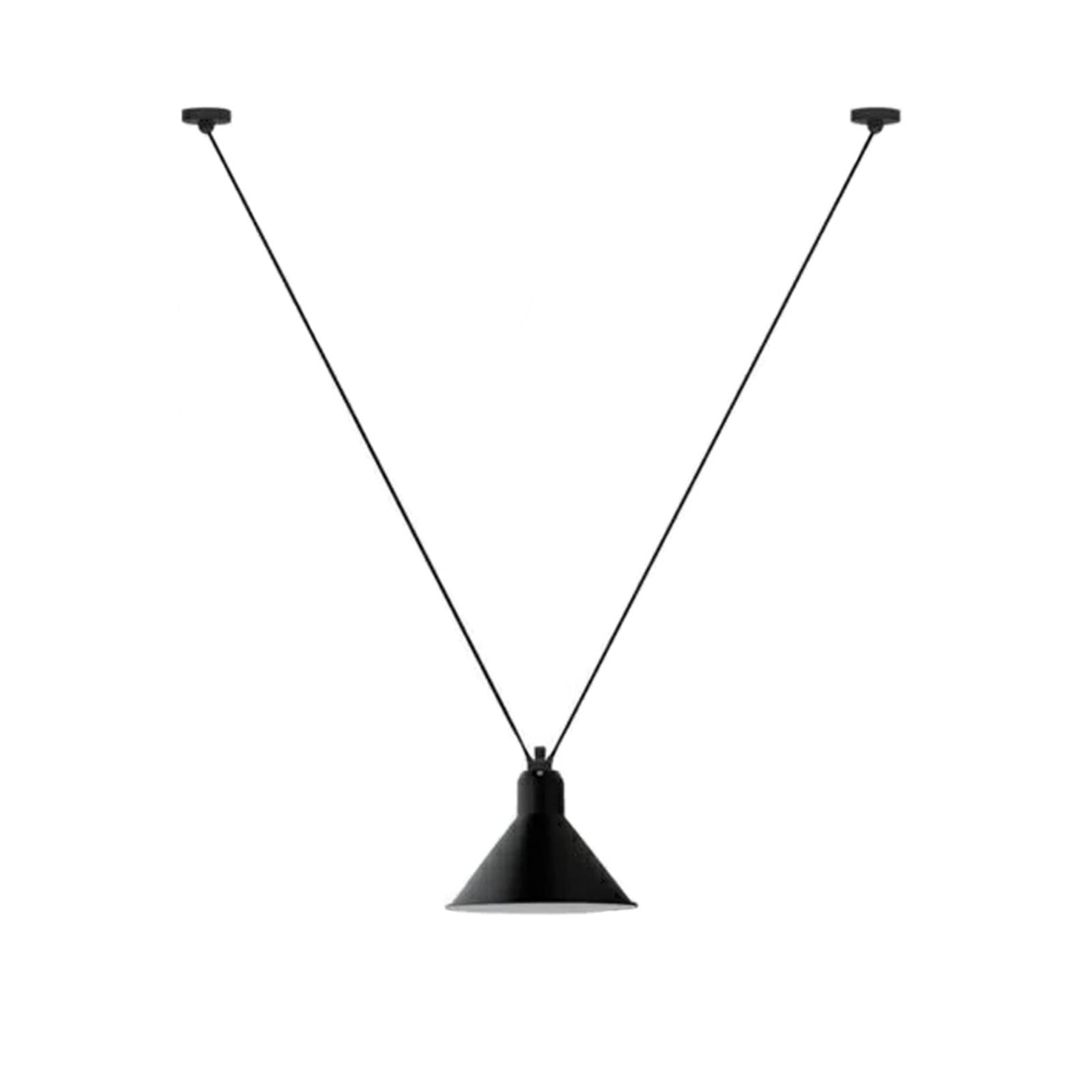 323 L Pendel Konisk Sort Lampe Gras - Stue - Metal