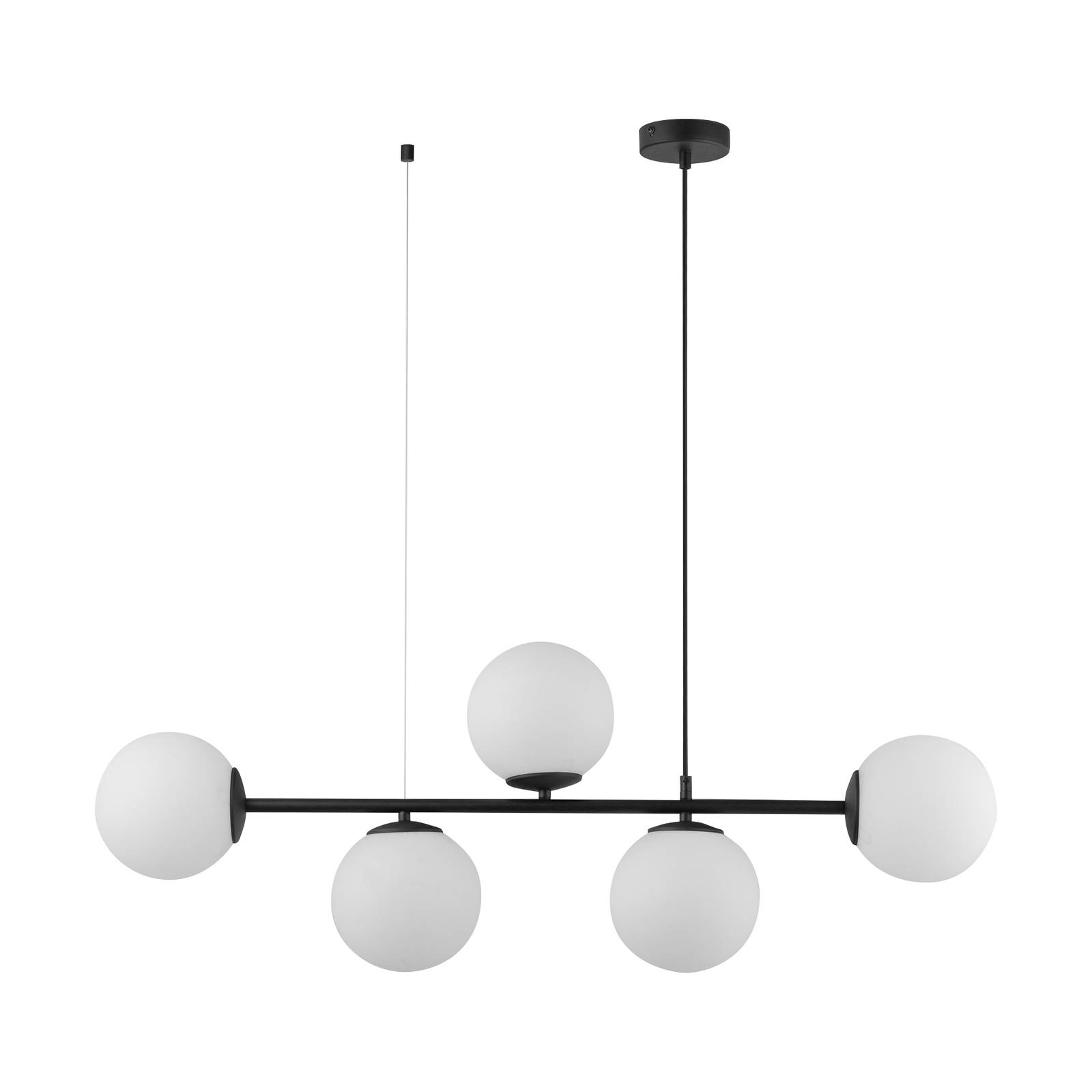 Pendellampa Celeste med kulglas, 5 lampor