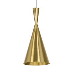Tom Dixon Beat Tall LED závěsné světlo, mosaz