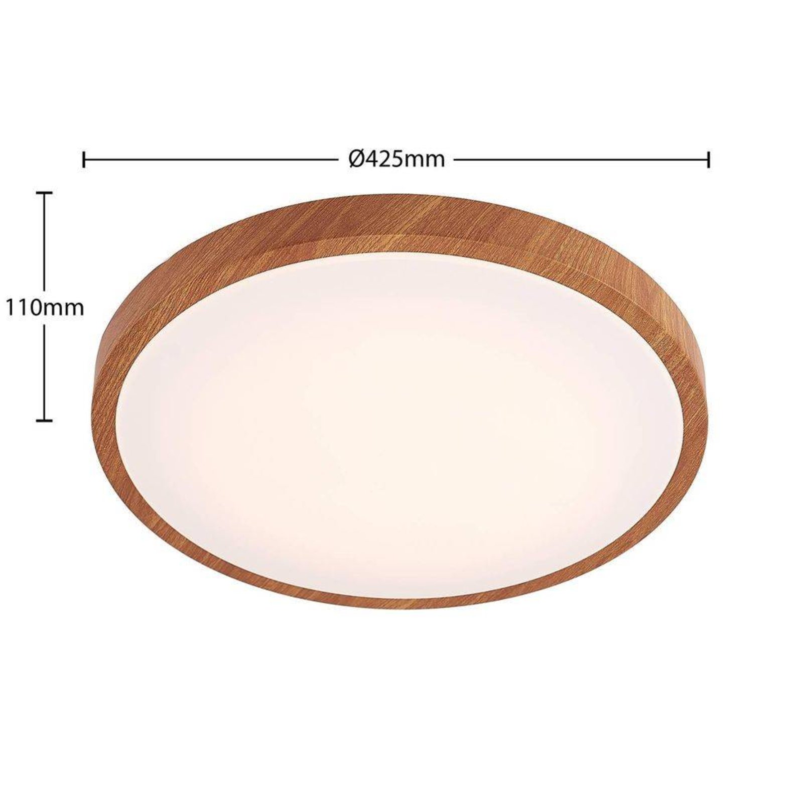 Mynte Round LED Stropna lampa Ø42,5 Drvo/Bijela - Lindby