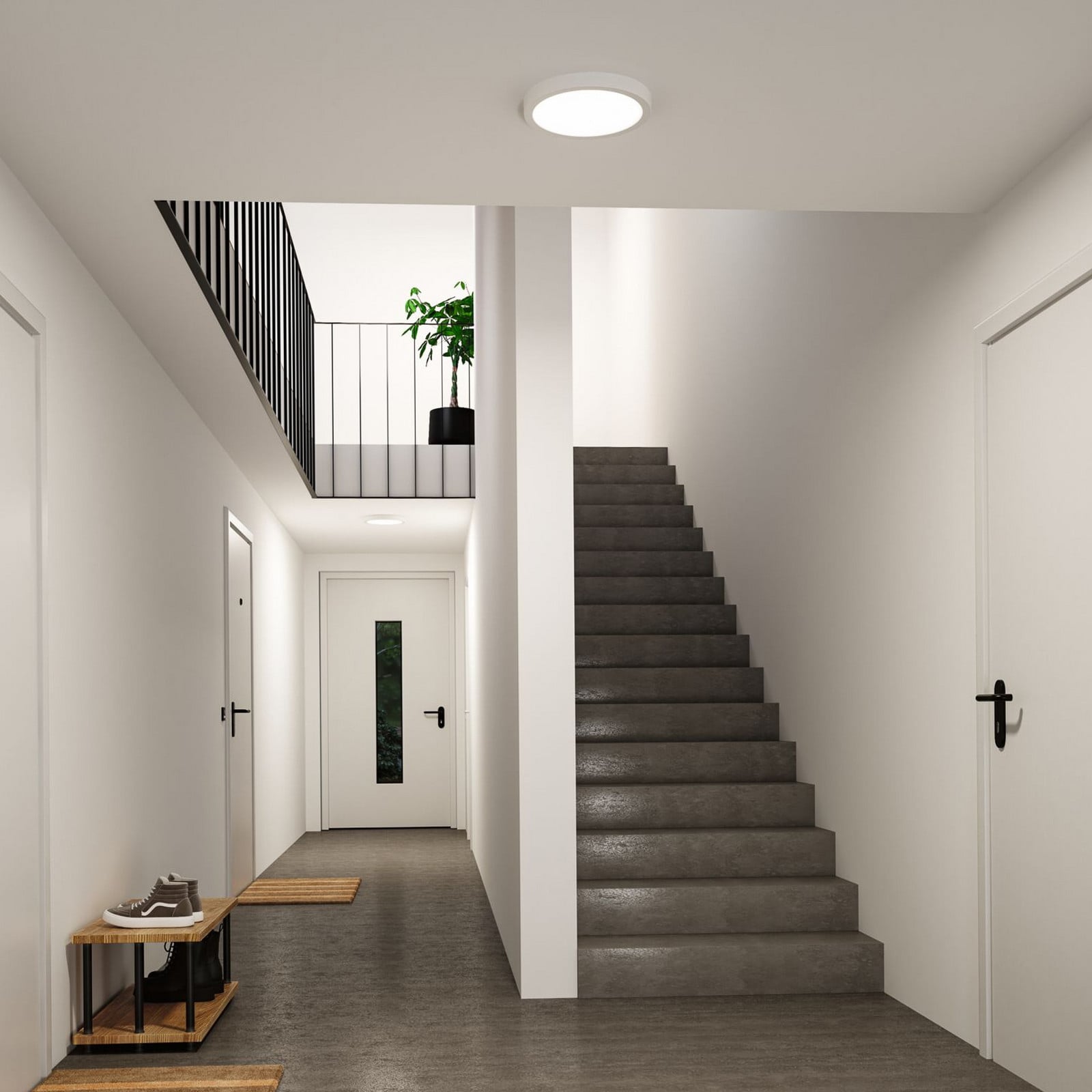 LED таванна лампа Paulmann Abia 2, Ø 30 см, бяла, CCT