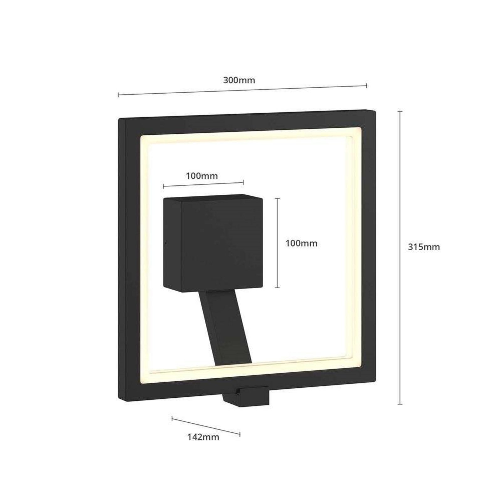 Square Aplica de Exterior Graphite - Lucande