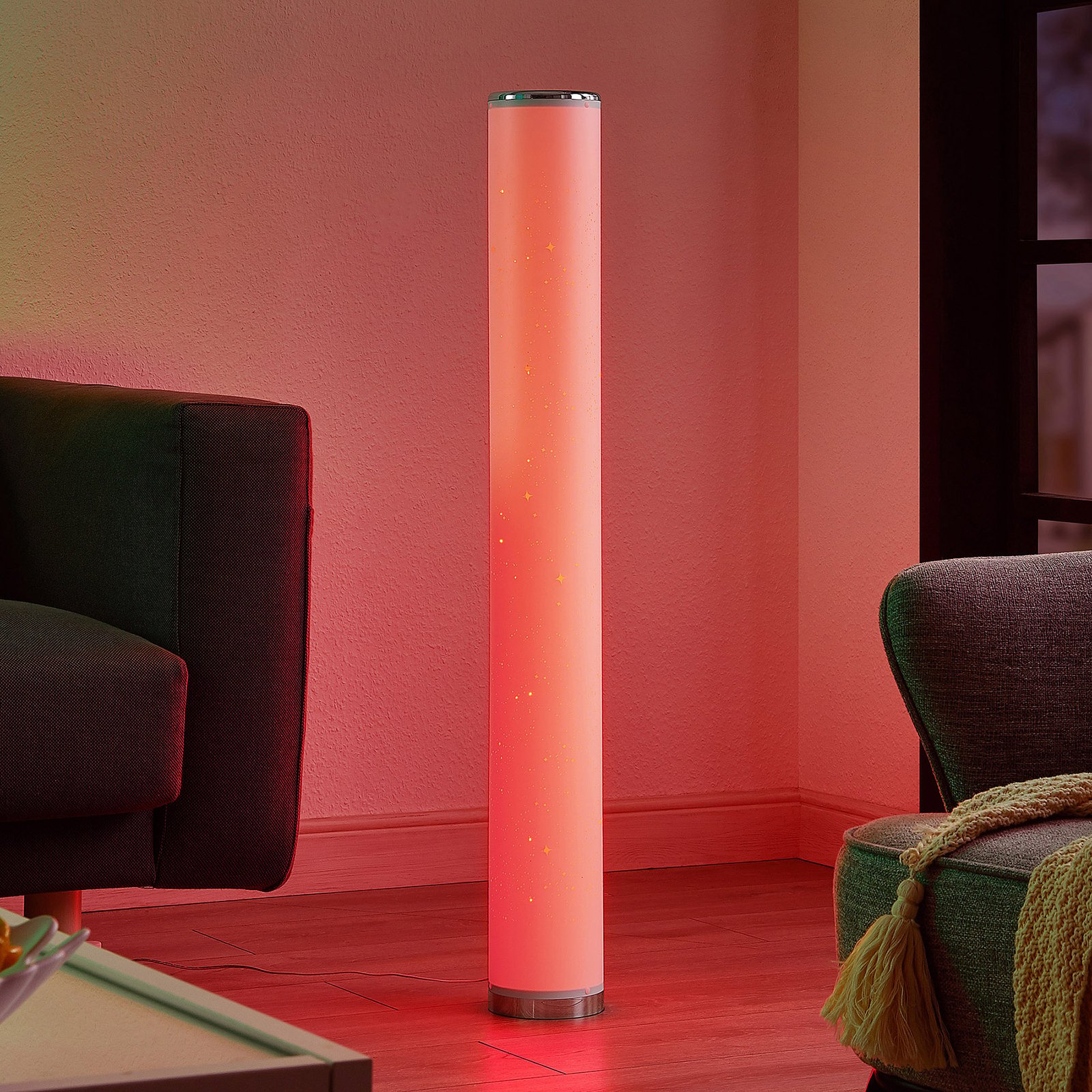 Lindby Zurani LED-gulvlampe med RGB-funksjon