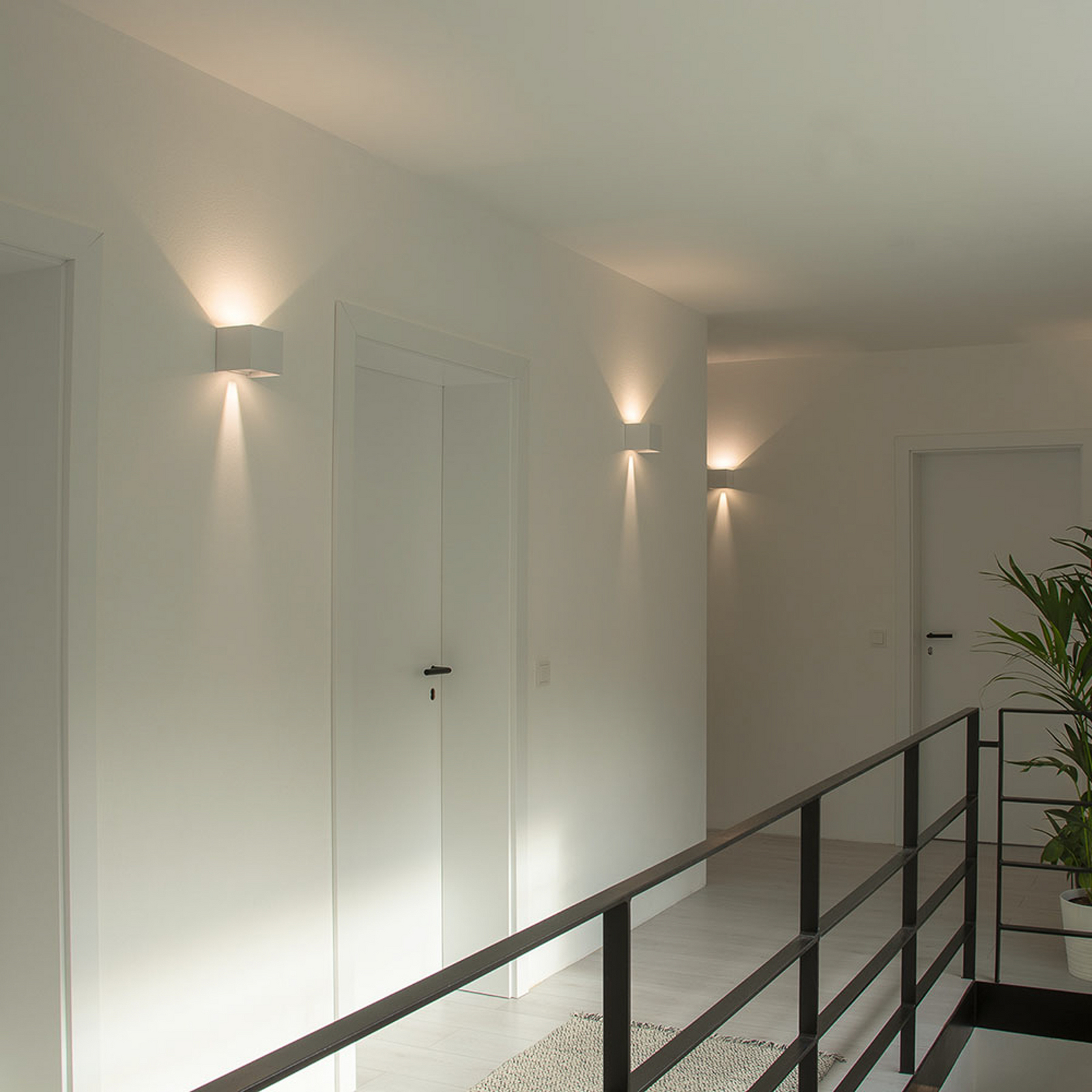 Candeeiro de parede exterior LED DOTLUX BEAMO, antracite, 12 cm, subida/descida
