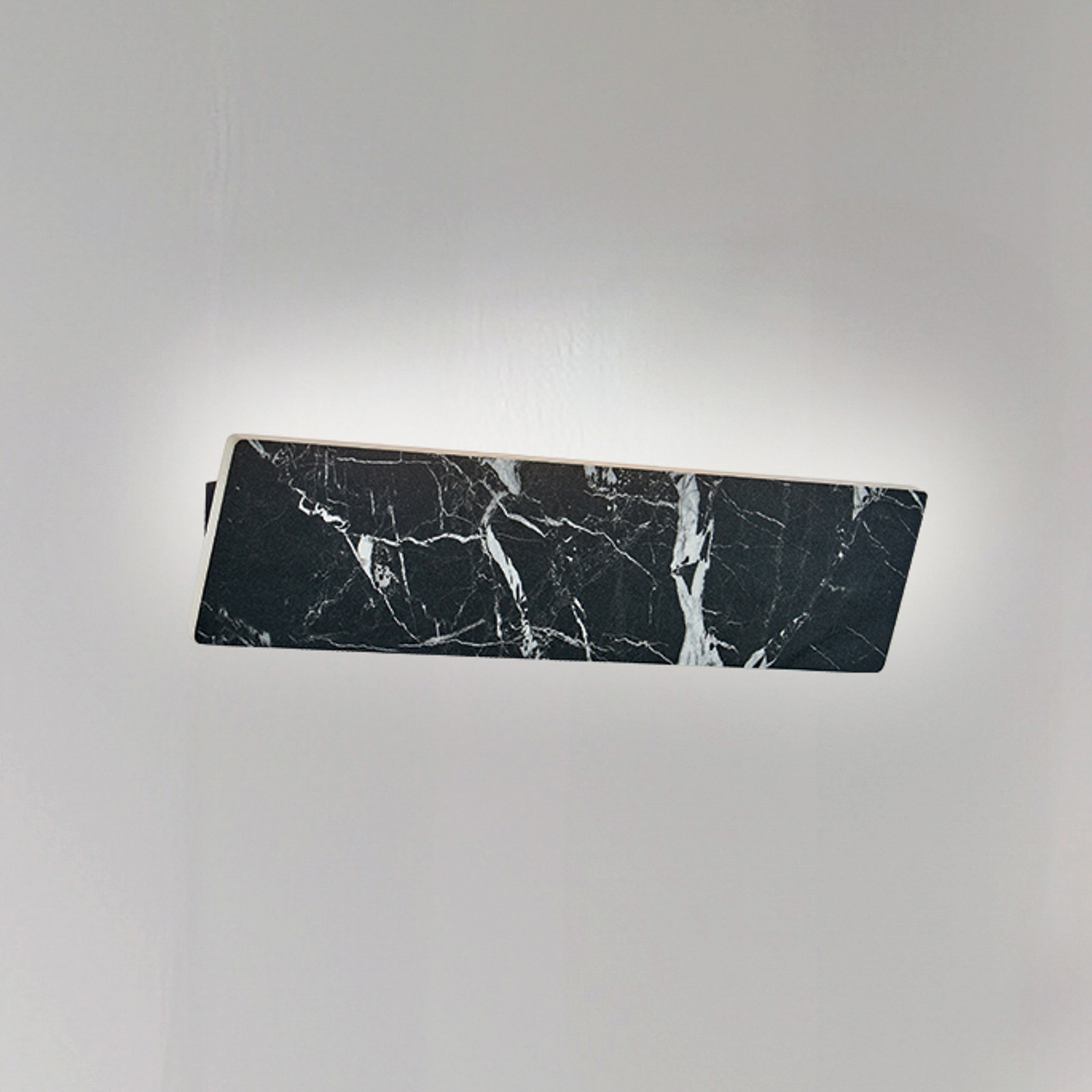 Viokef Aplică de perete LED Selena lățime 40 cm negru piatră artificială - Camera de zi / sufragerie - marmorat negru - Plastic