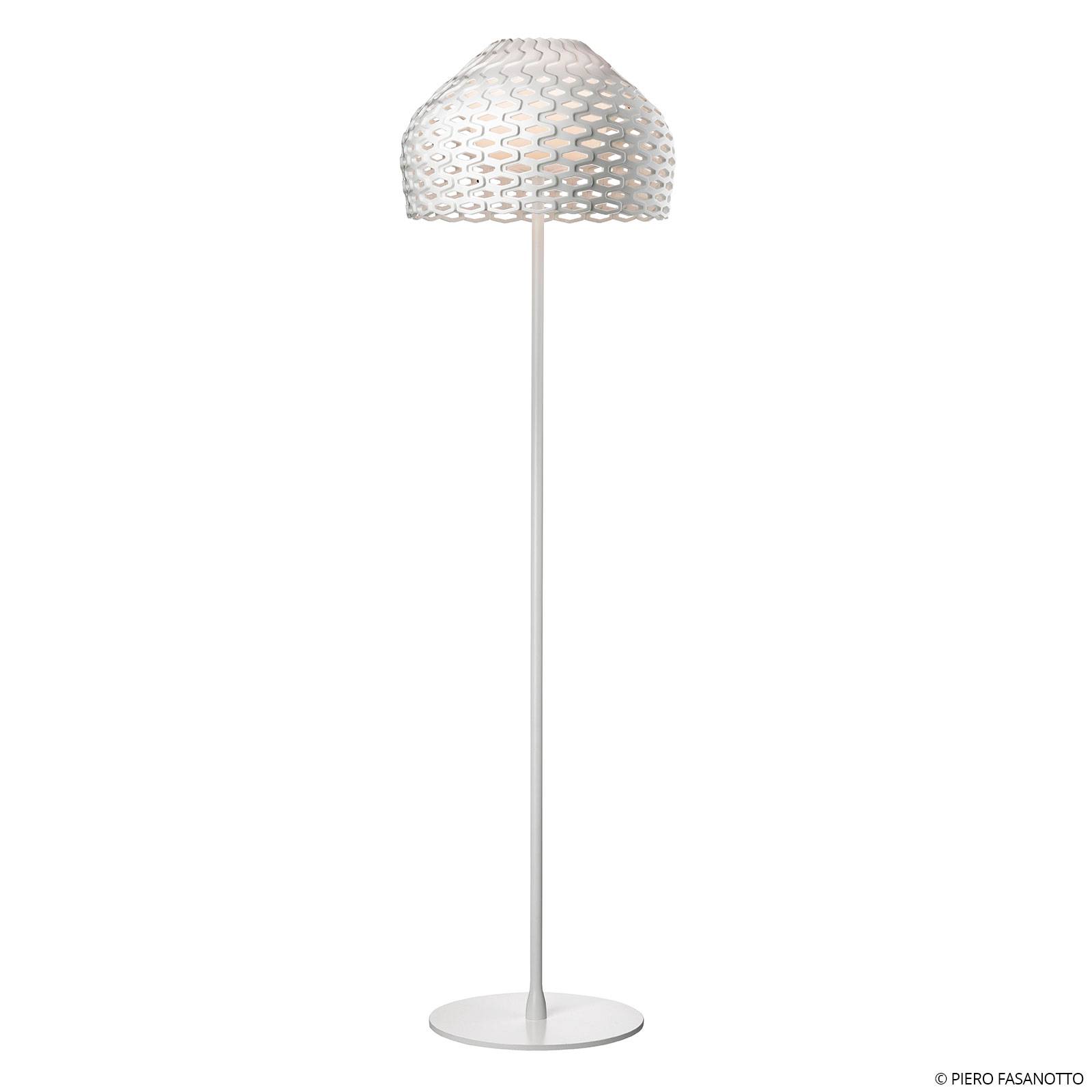 Flos FLOS Tatou F floor lamp with dimmer, white, for Living / Dining Room, steel, polycarbonate, E27, 205 W, H: 180 cm