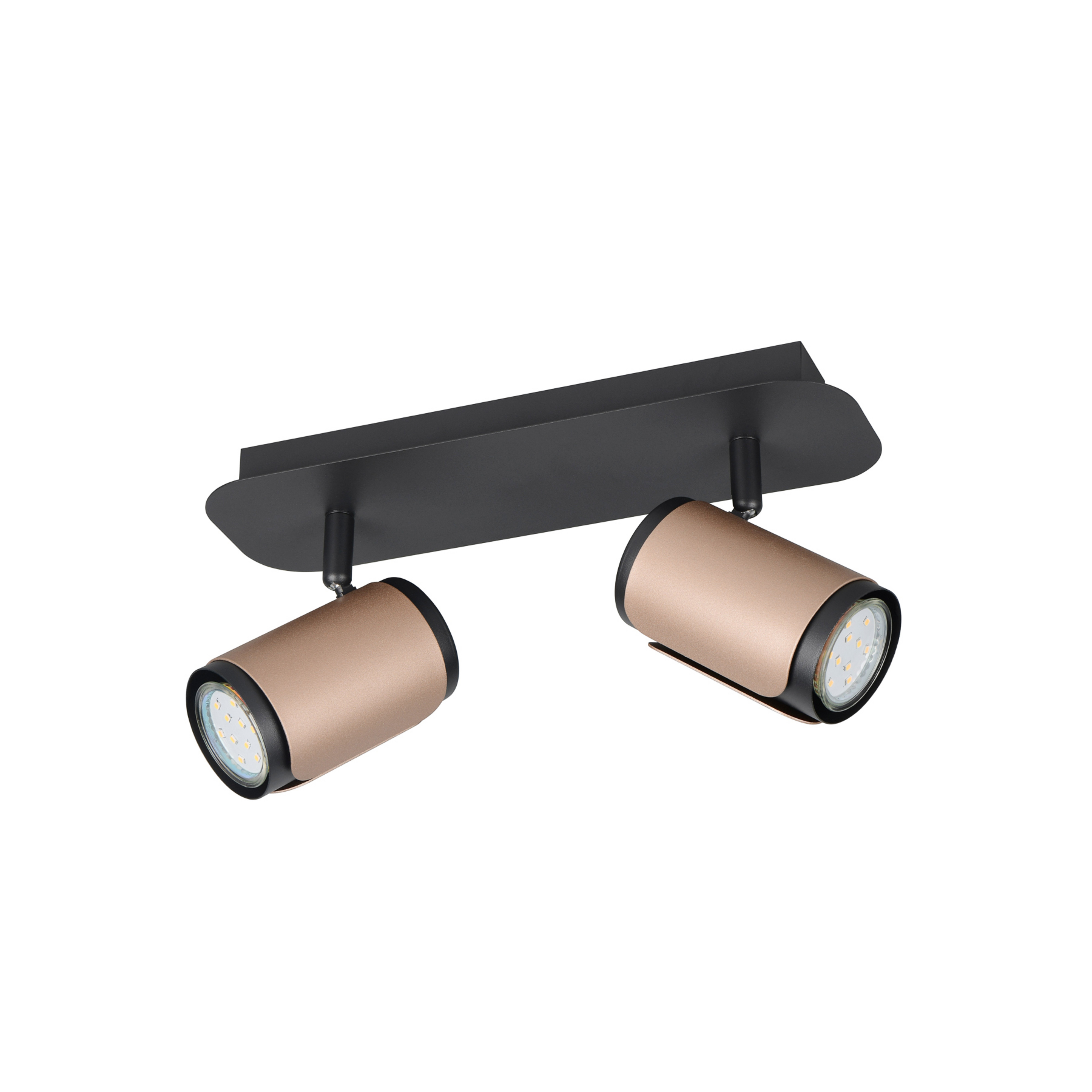 Downlight Gillan, kaffe, 2 lyskilder, metall, GU10