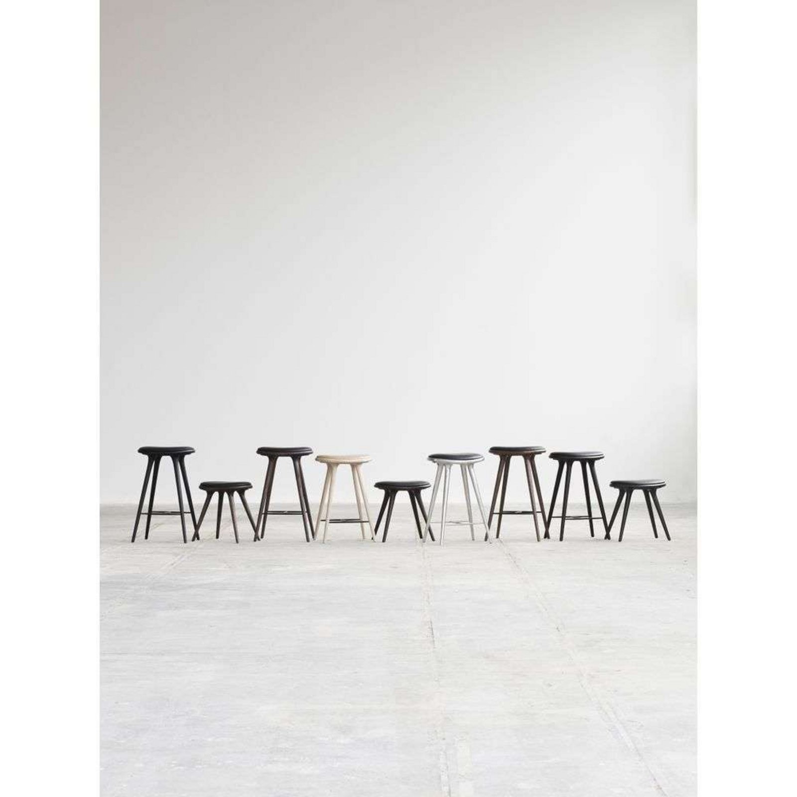 High Stool H74 Black Stained Oak - Mater