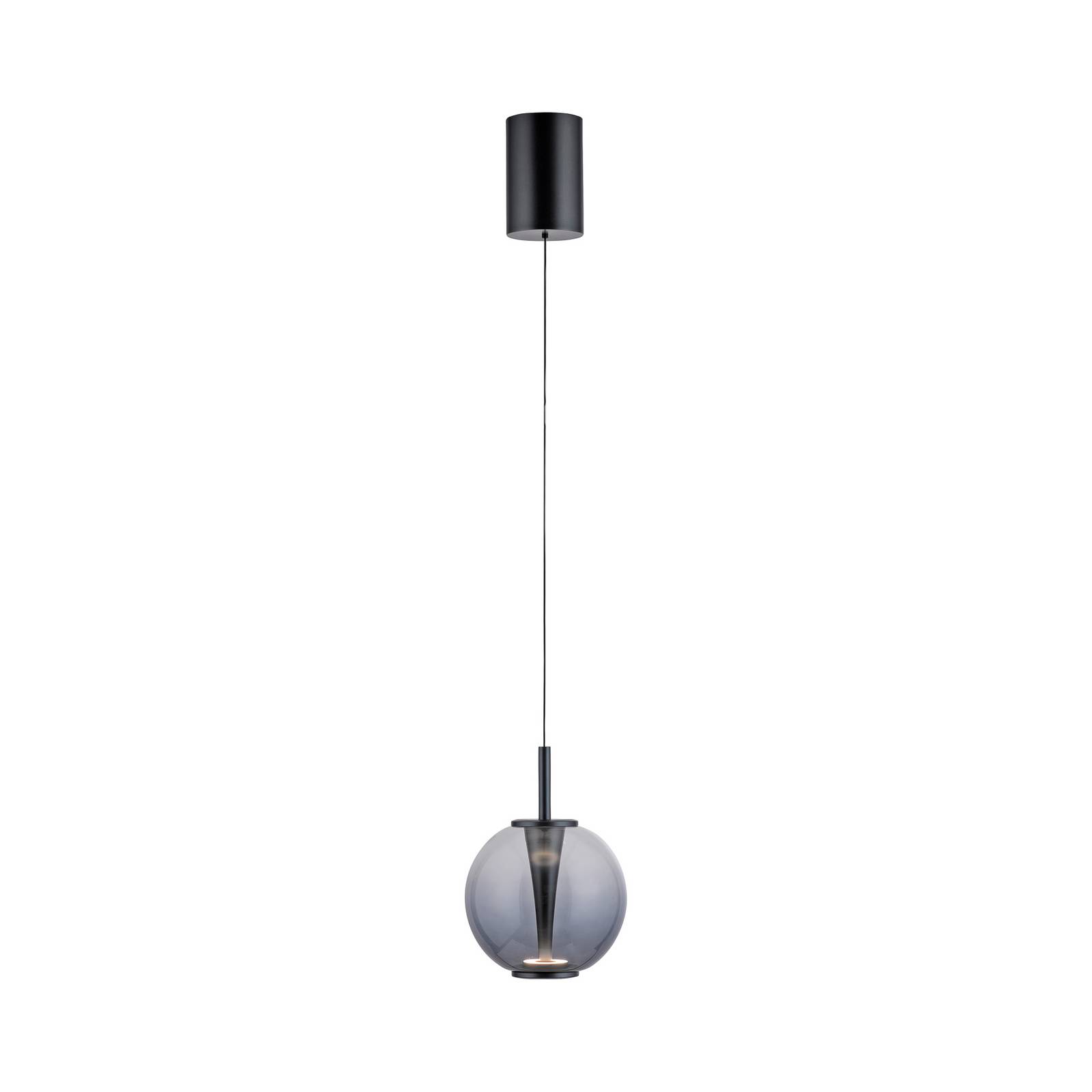 PURE LED-Pendellampe Infinity, grau/rauchgrau, Ø 18 cm, CCT günstig online kaufen