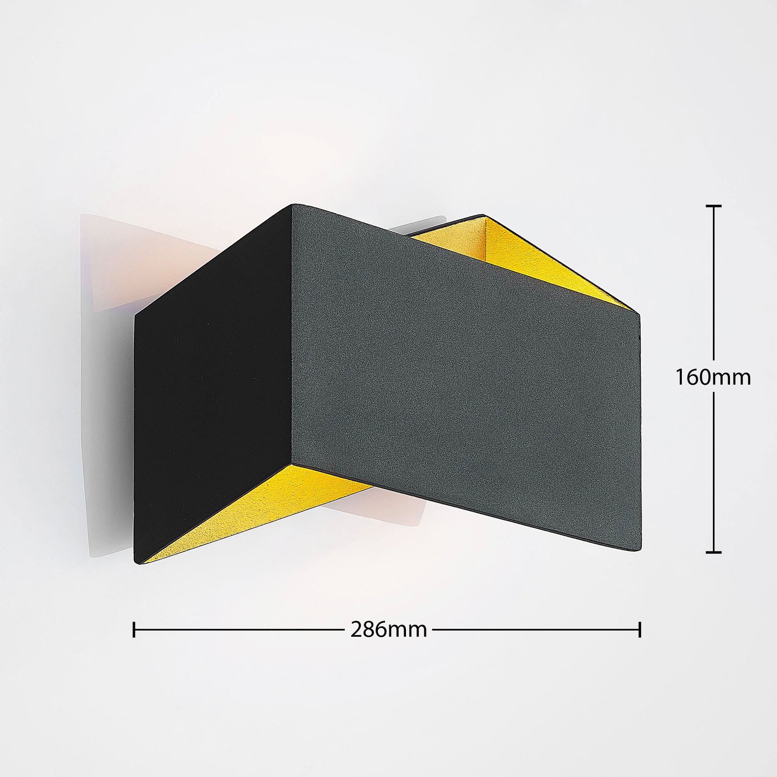 Assona Wandleuchte Black/Gold - Arcchio