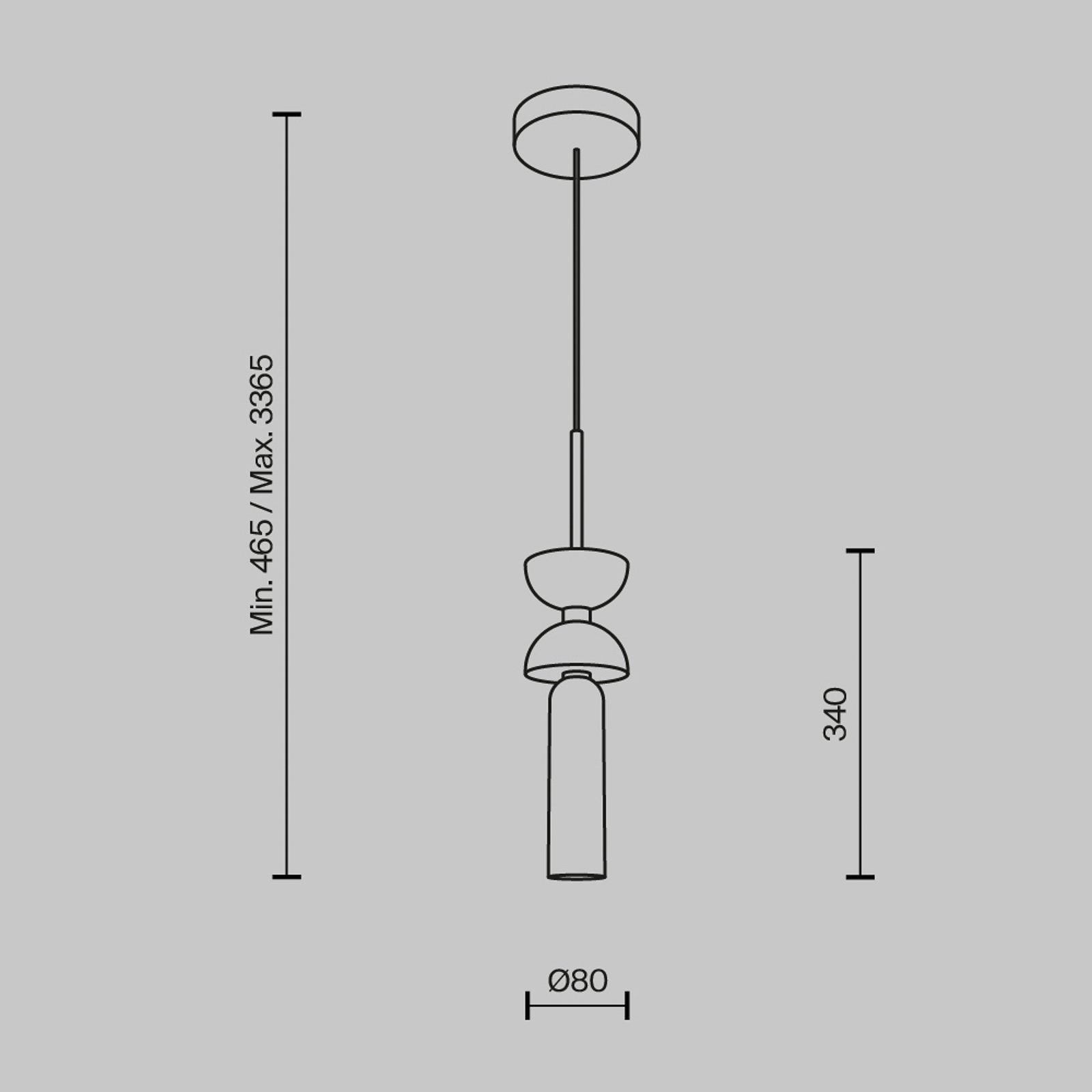 Maytoni suspension Kyoto, blanc, Ø 10 cm, marbre, verre